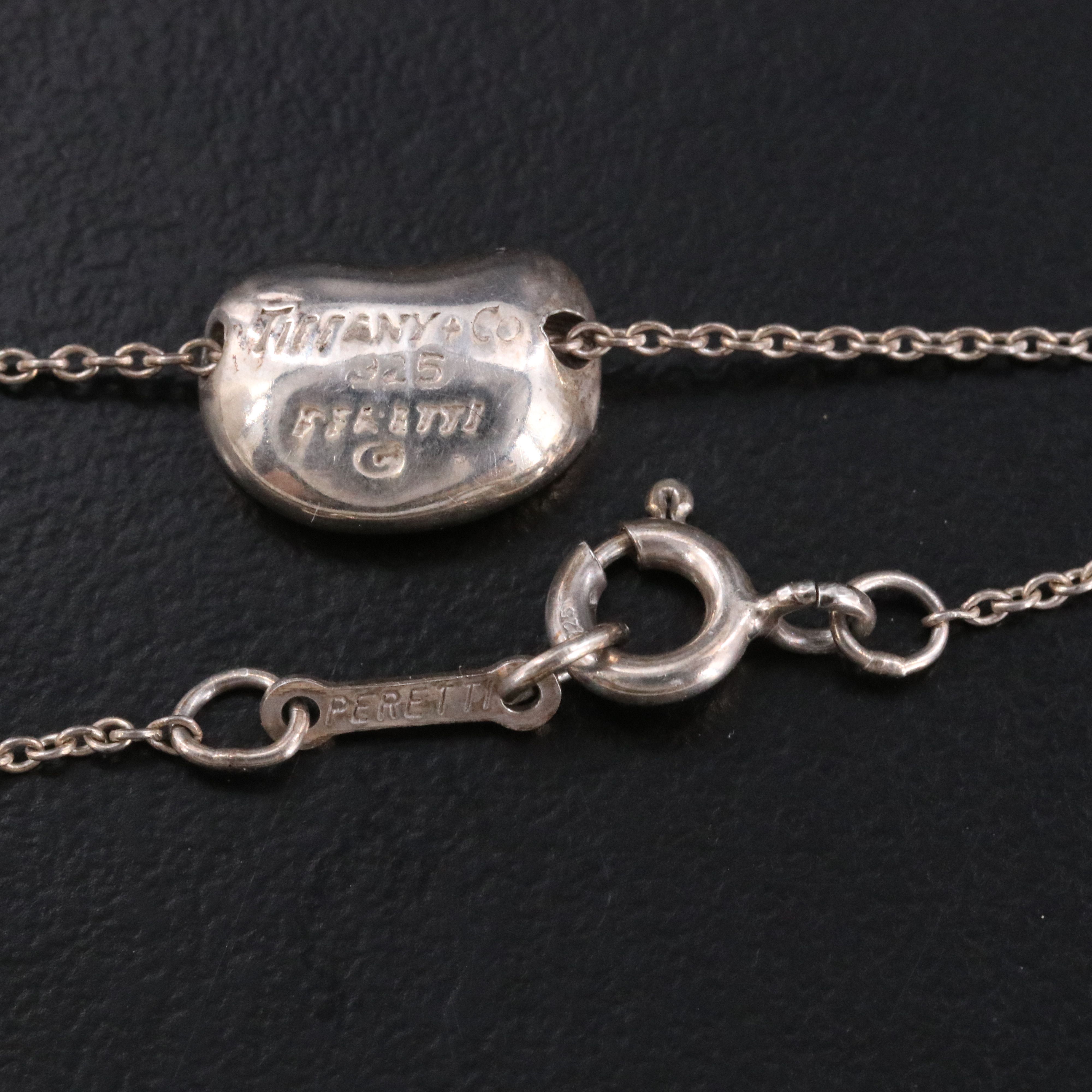 Elsa Peretti for Tiffany & Co. Bean Design Sterling Necklace