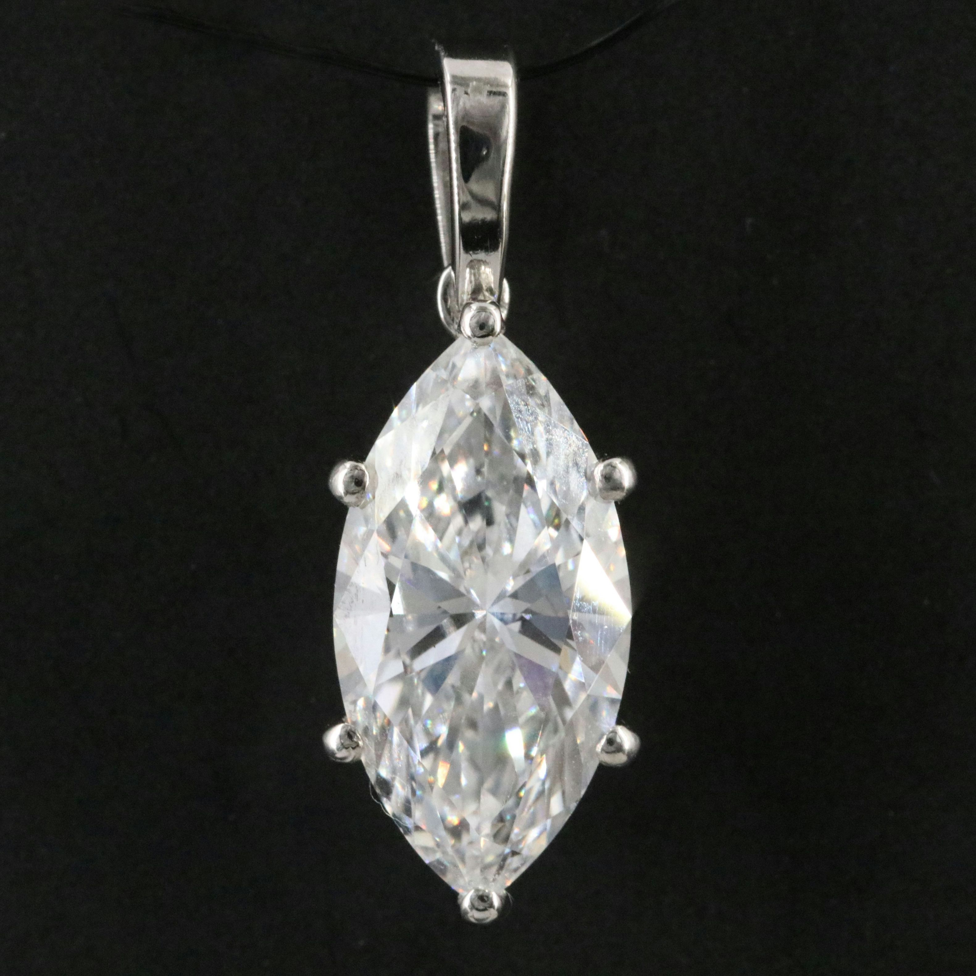 Platinum 2.15 CT Lab Grown Diamond Pendant