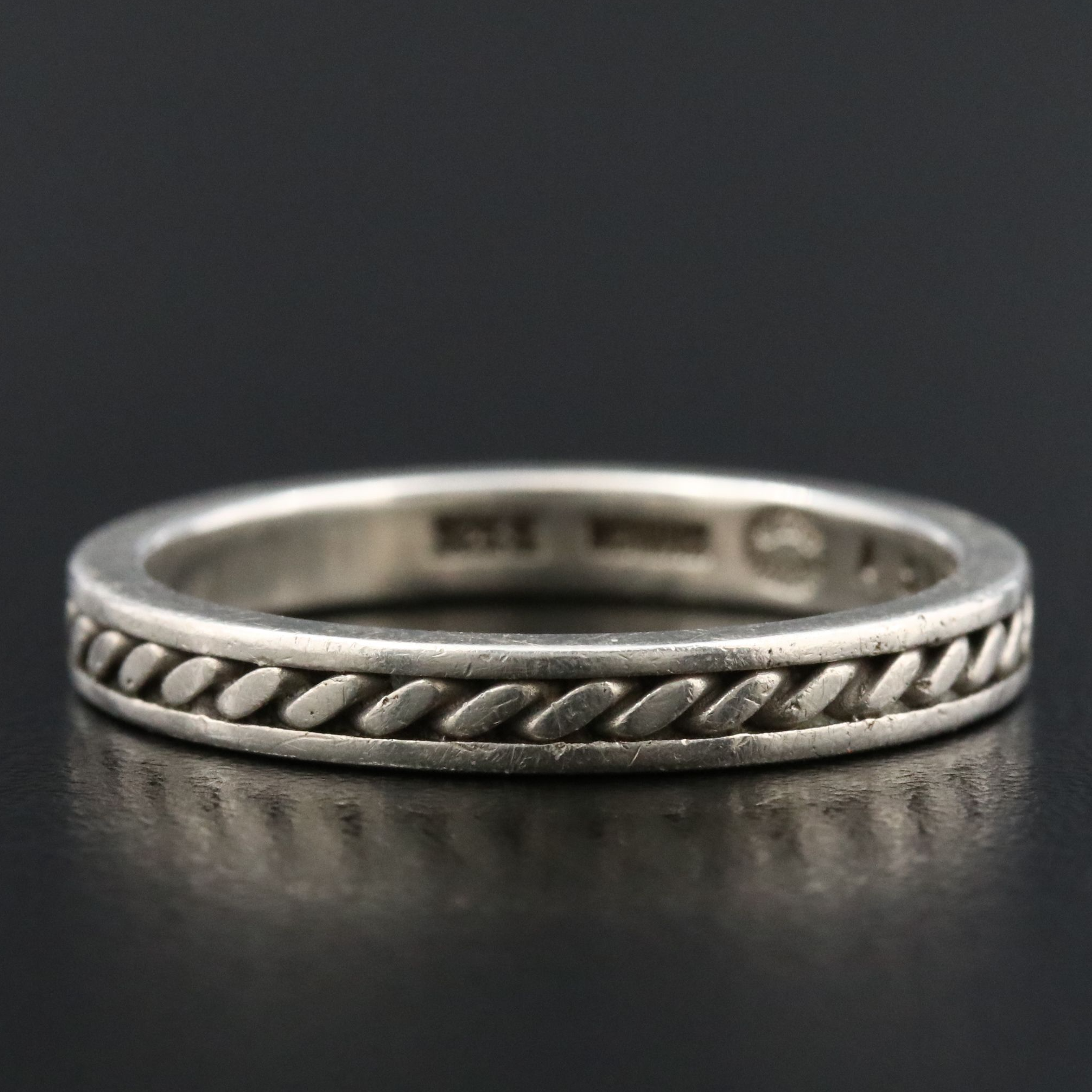 Georg Jensen Sterling Rope Ring A106