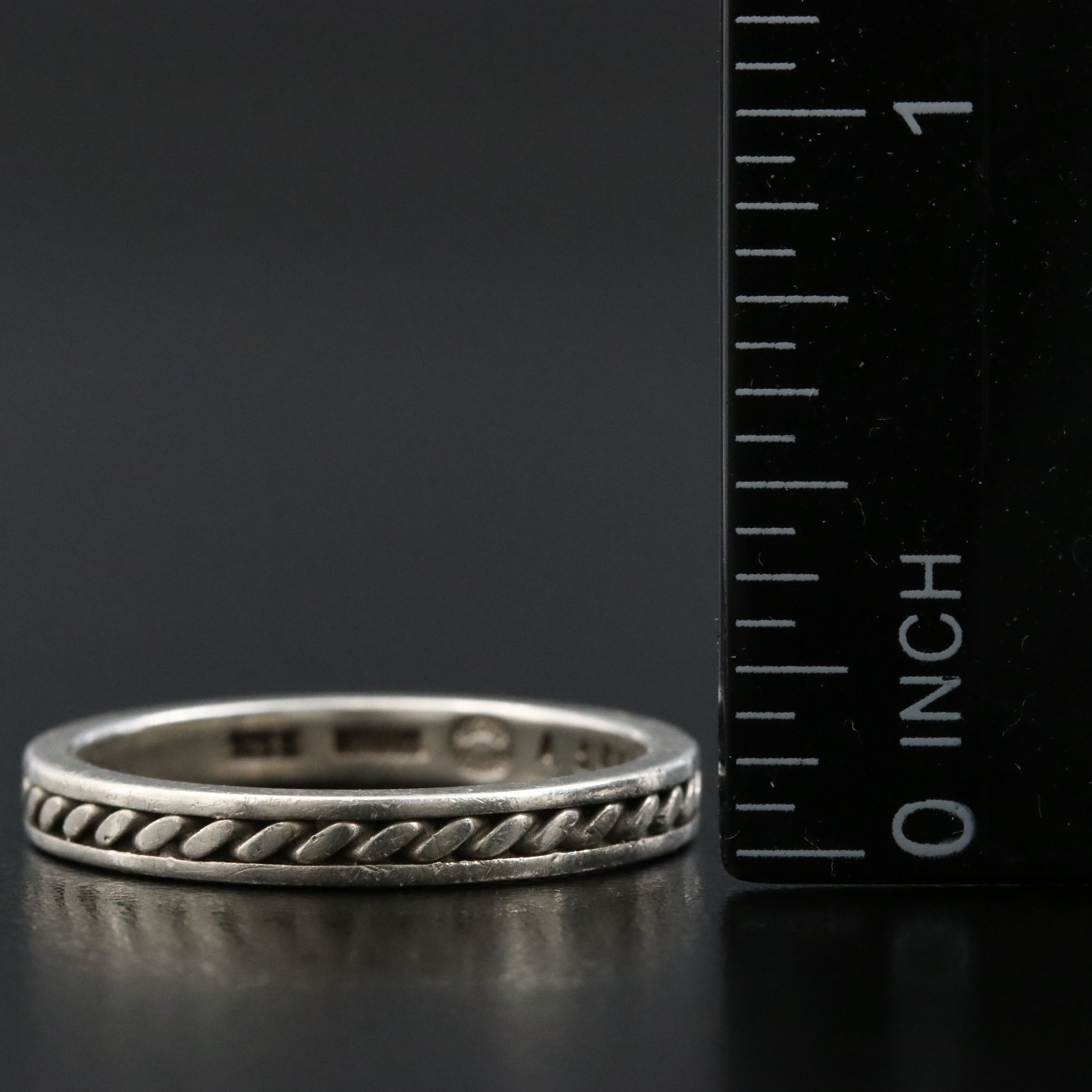 Georg Jensen Sterling Rope Ring A106