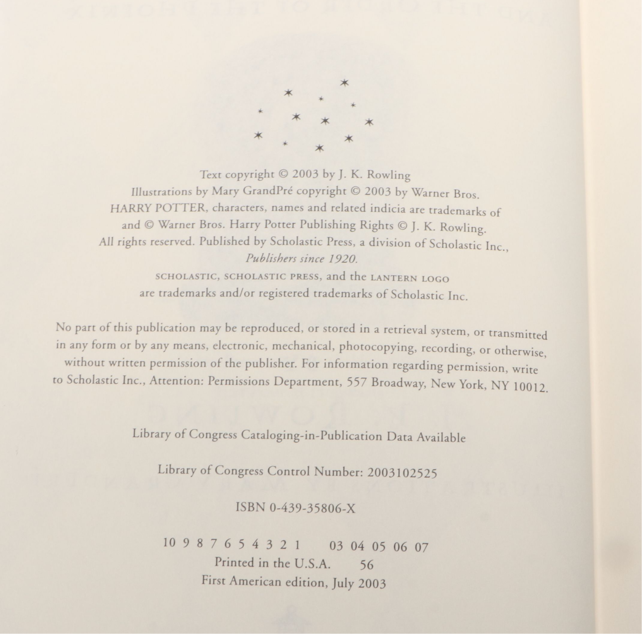 First American Edition "Harry Potter" Complete Series with Other Paperback