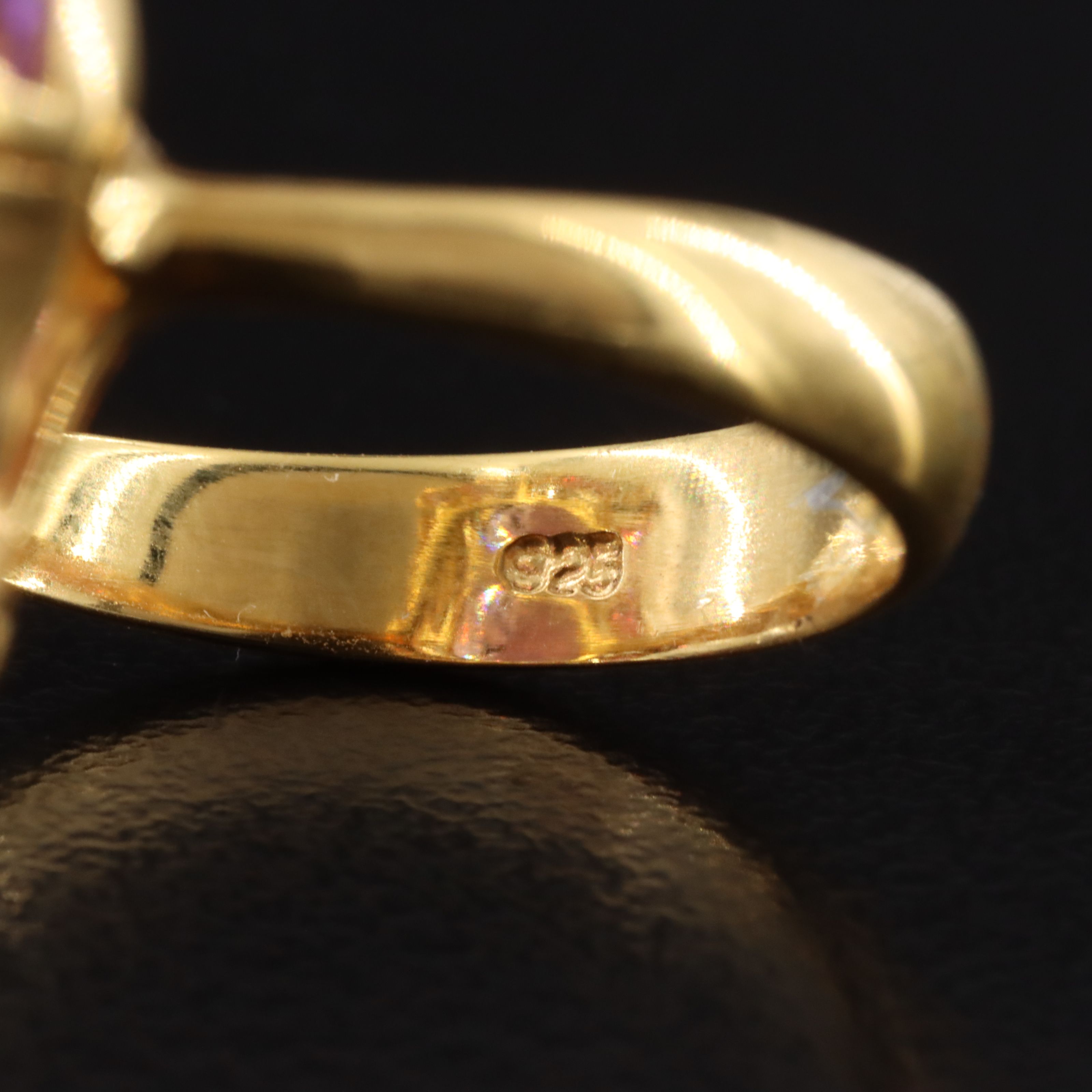 Sterling Amethyst and Rhodolite Garnet Halo Ring