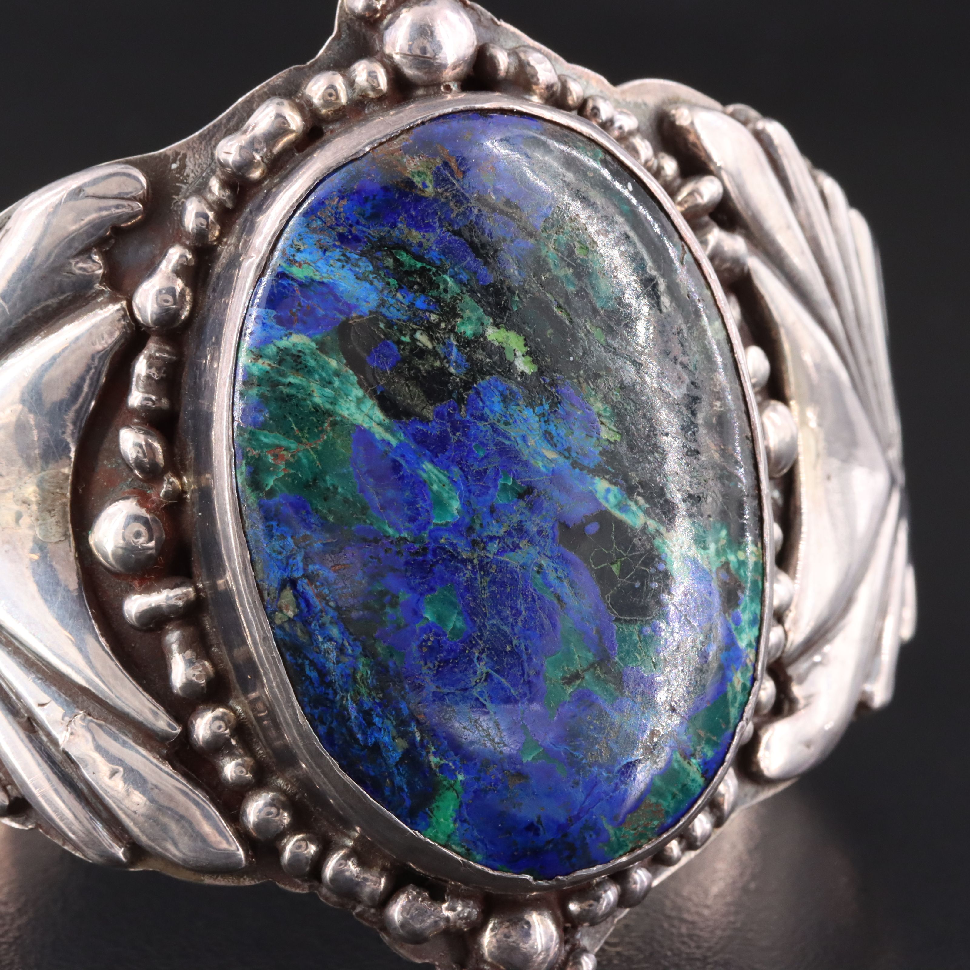 Sterling Azuremalachite Cuff Bracelet