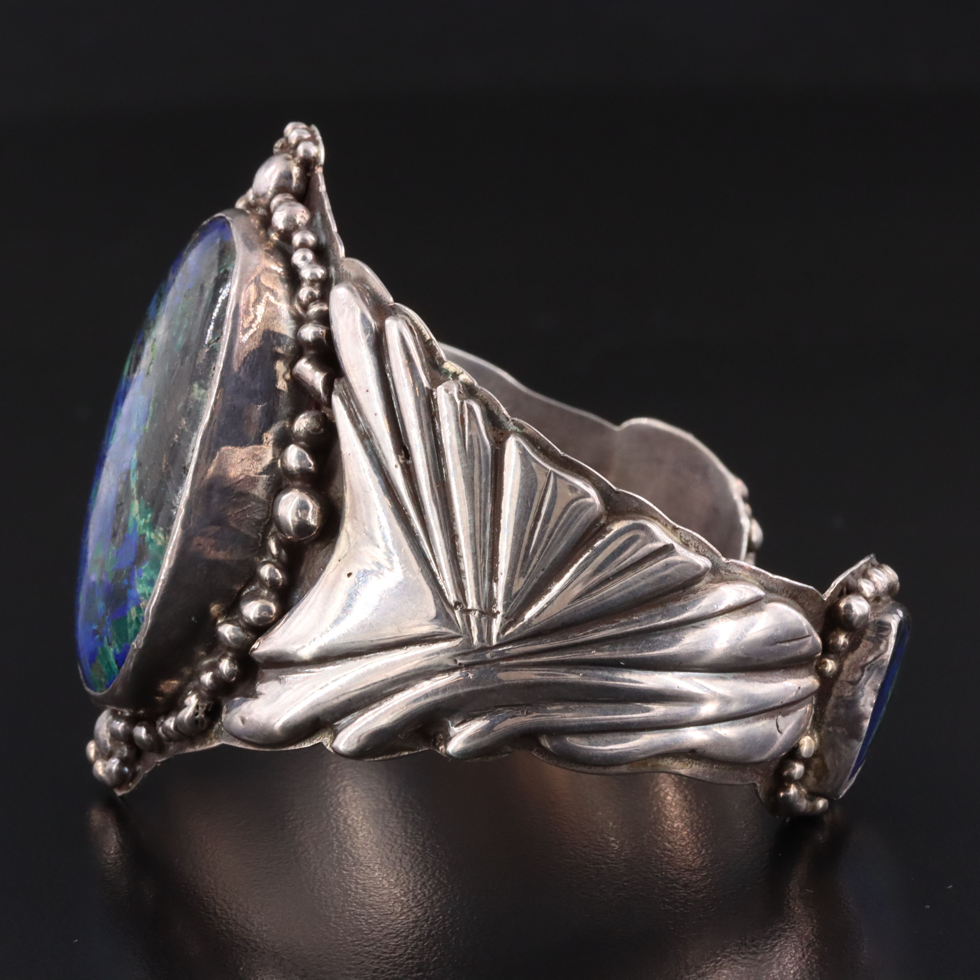 Sterling Azuremalachite Cuff Bracelet