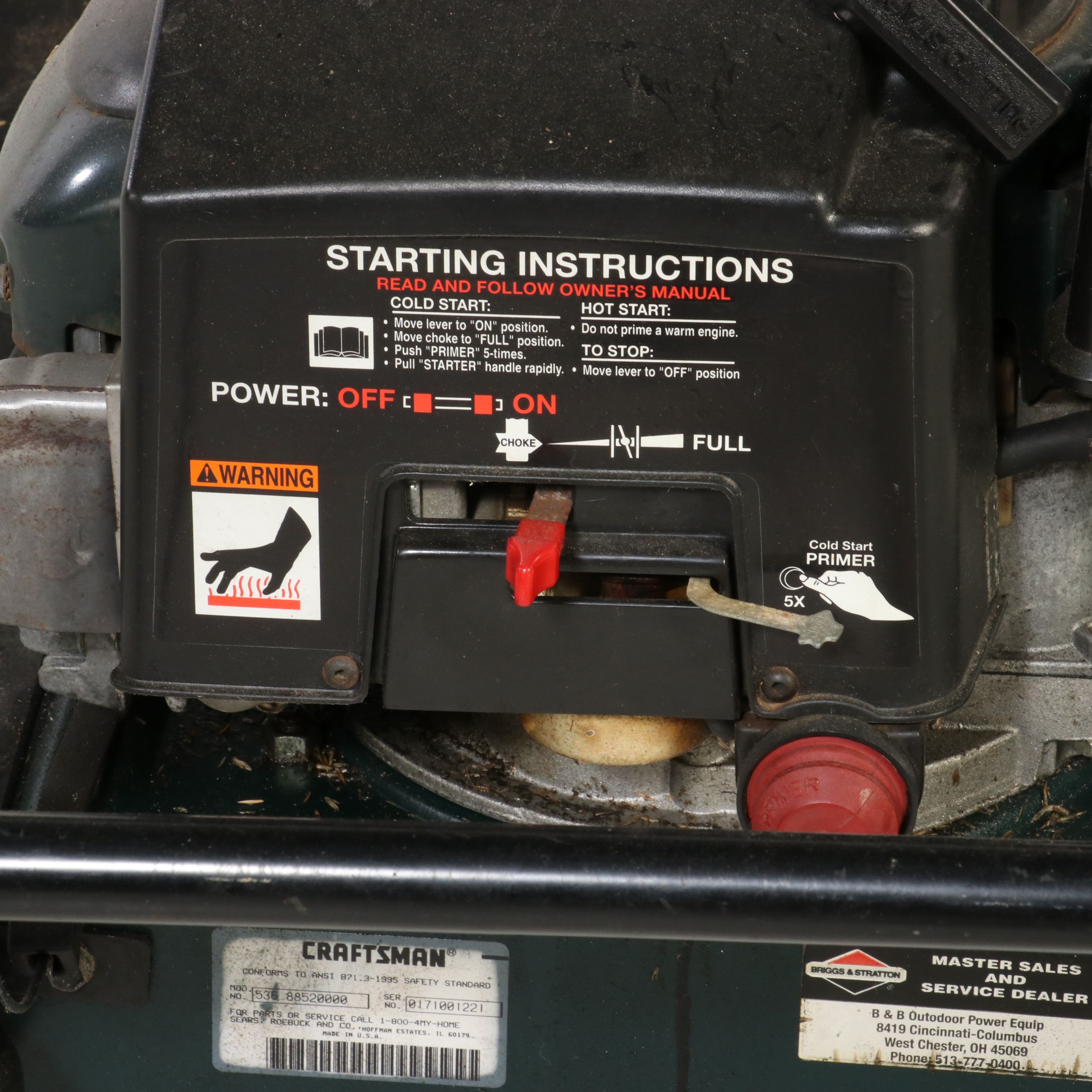 Craftsman 3.8 HP 21" Path Snow Blower