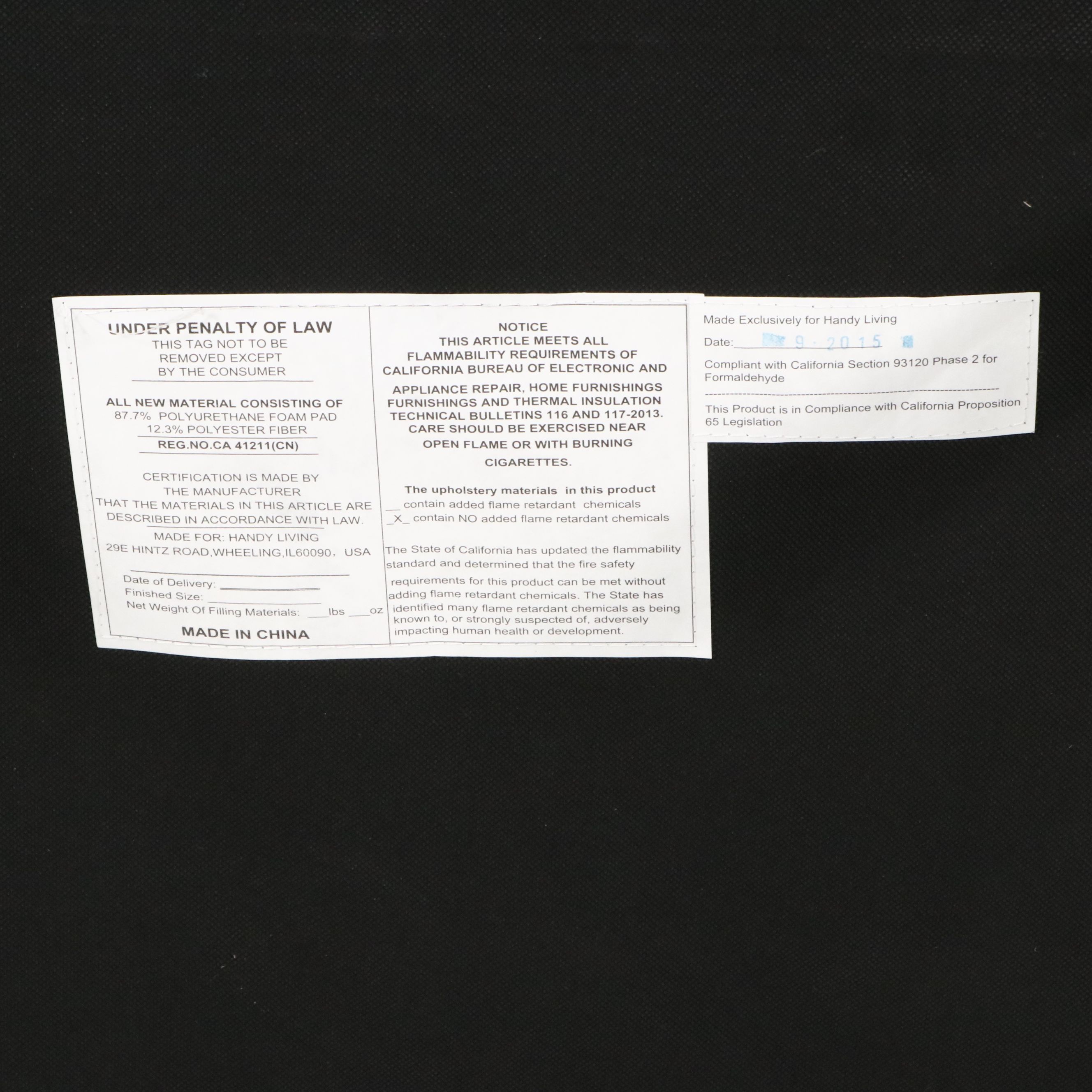 Handy Living "Kandara" Tufted Armchair, 2015