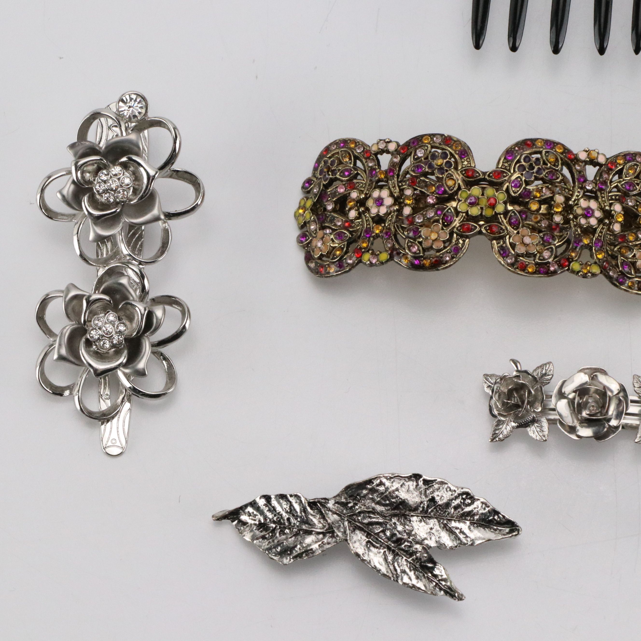 Brass Tone Metal Small Heart Chain Belt with Hair Accessories