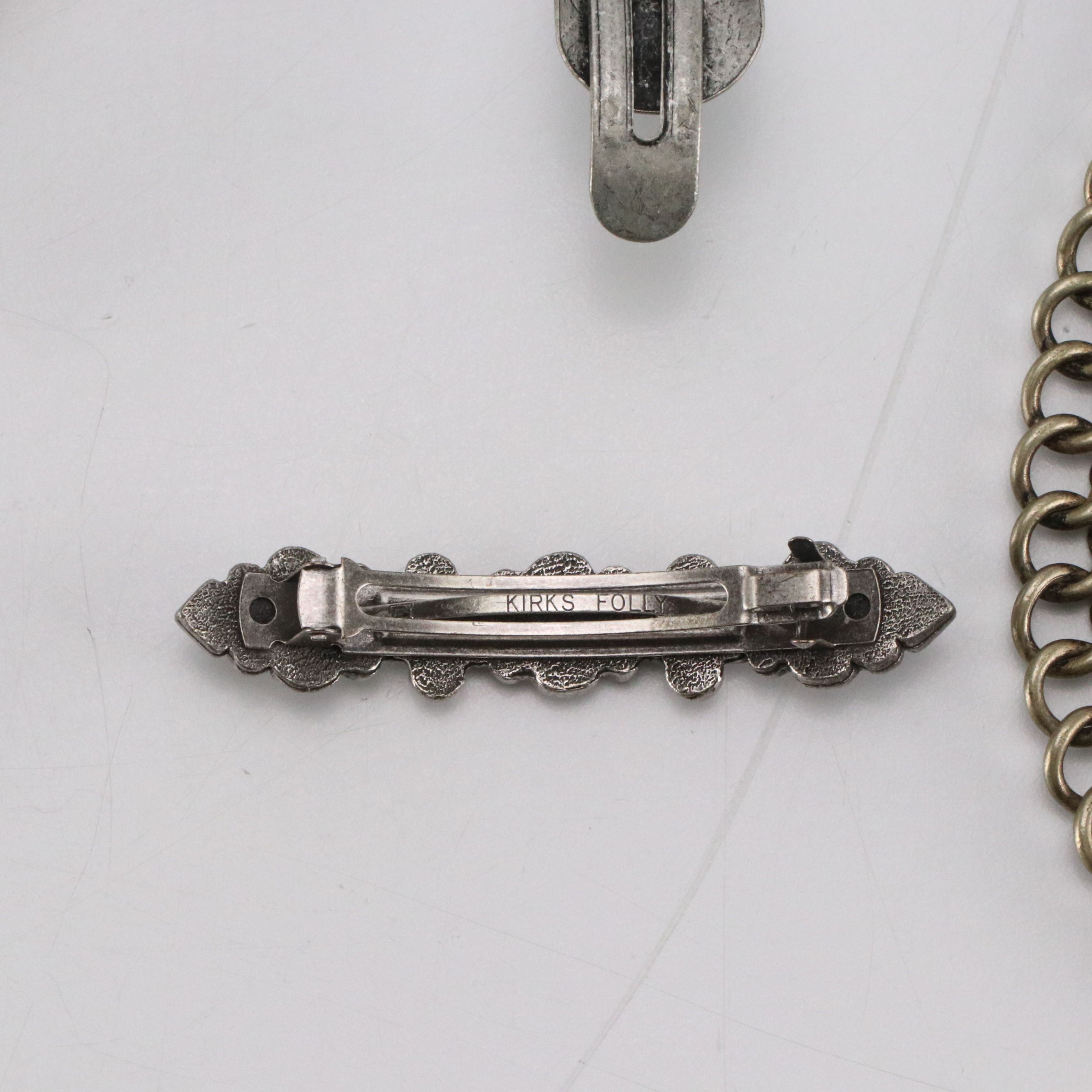 Brass Tone Metal Small Heart Chain Belt with Hair Accessories