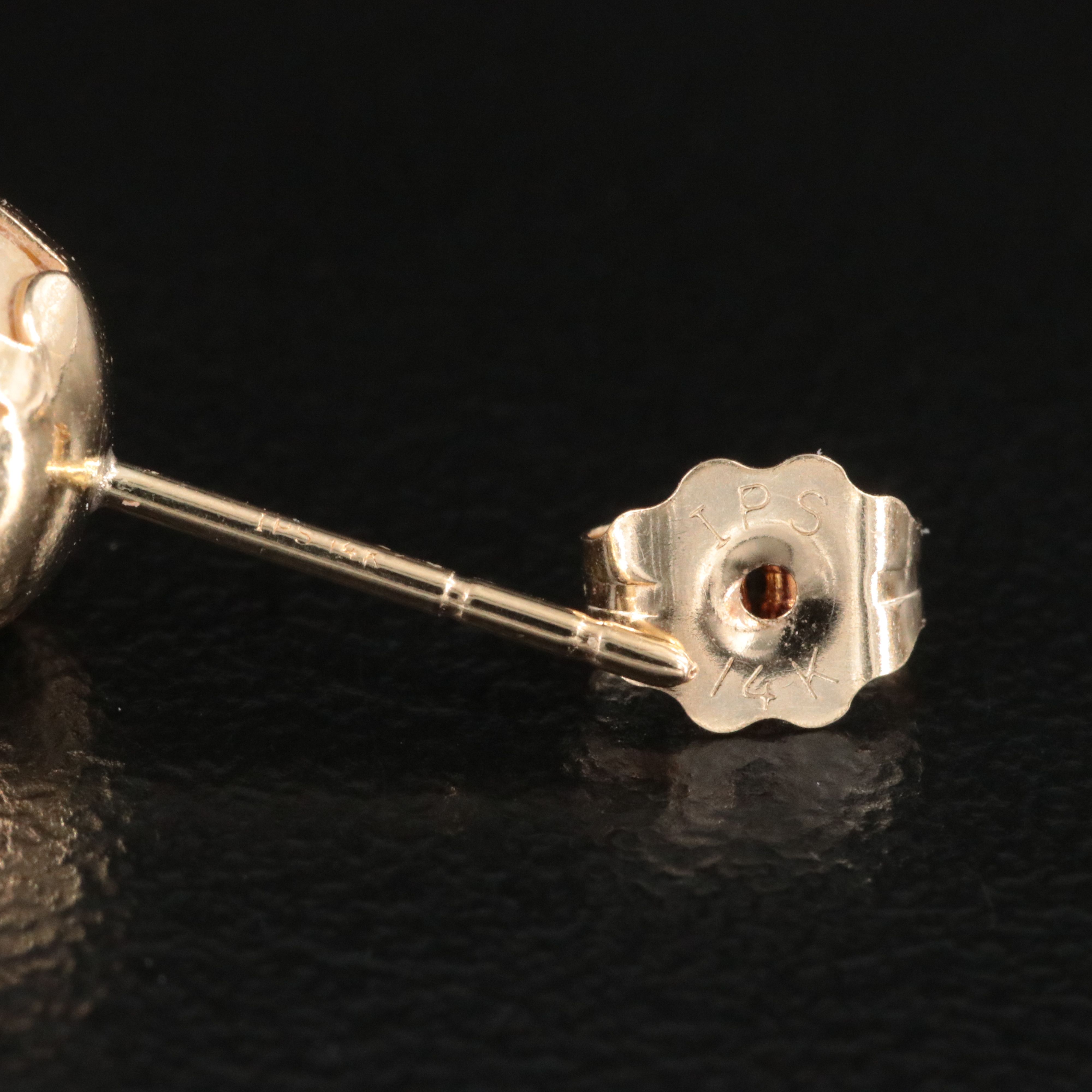 14K Pearl Stud Earrings
