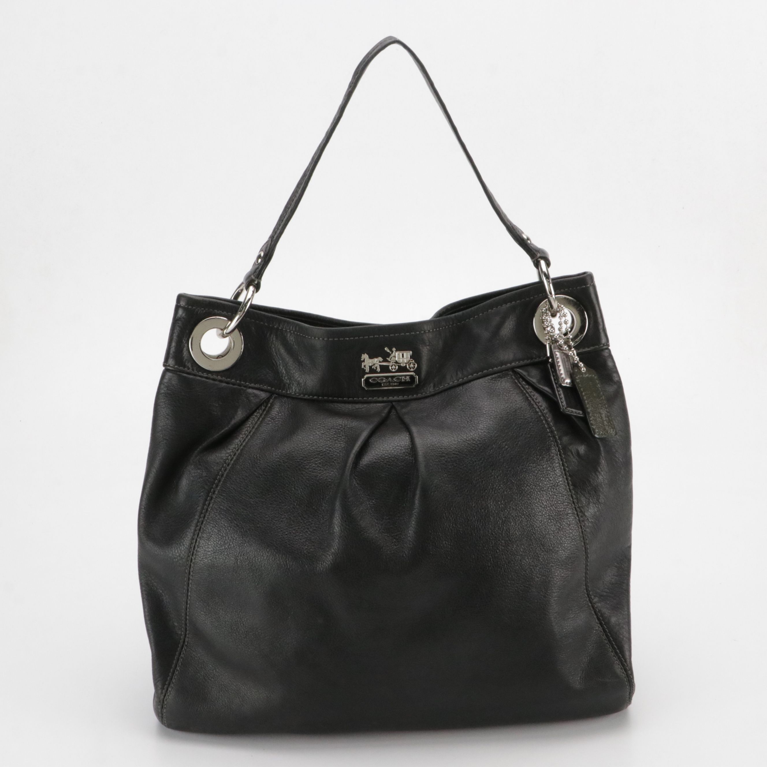 Coach Domed Crossbody Bag and Hippie Hobo Shoulder Bag in Black Leather