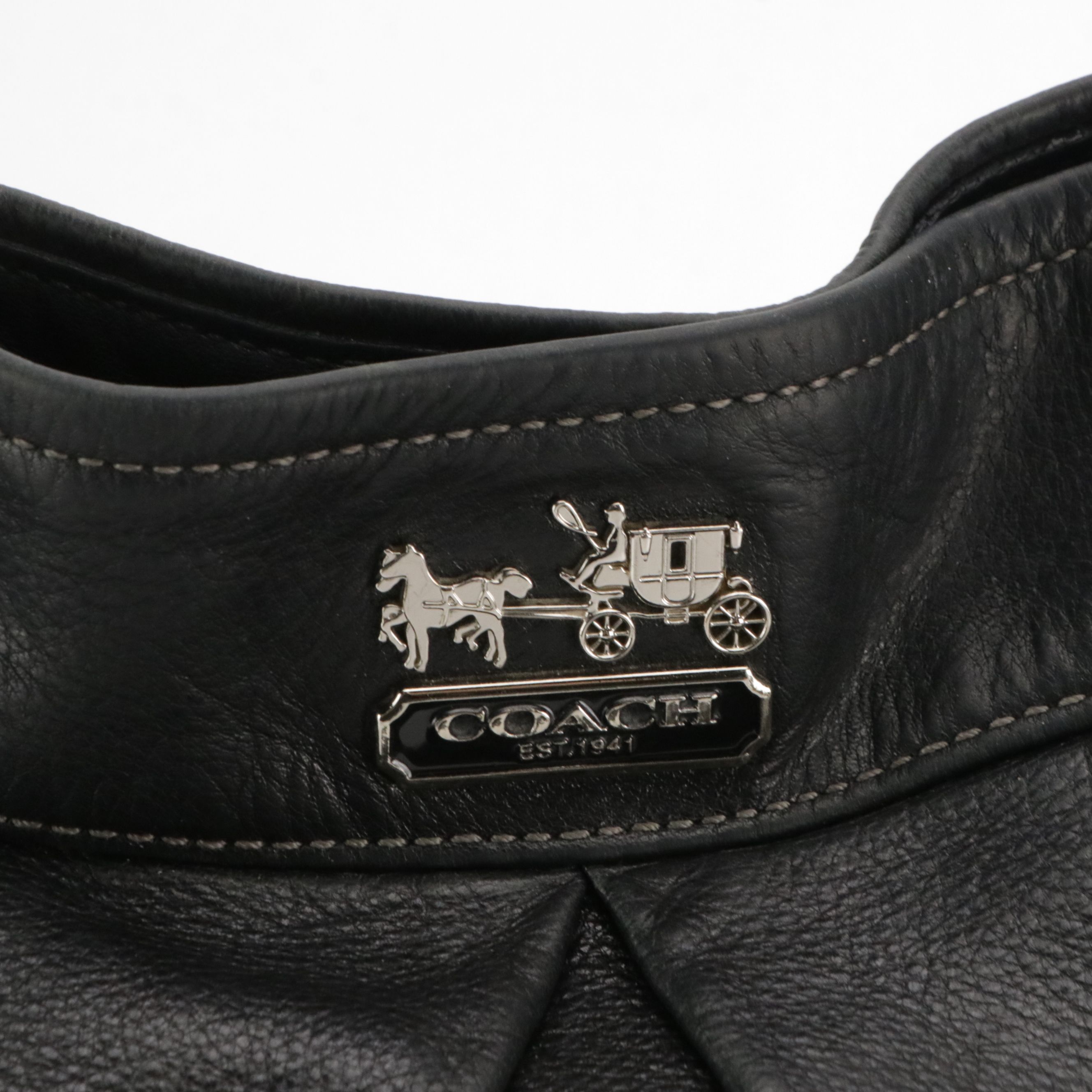 Coach Domed Crossbody Bag and Hippie Hobo Shoulder Bag in Black Leather