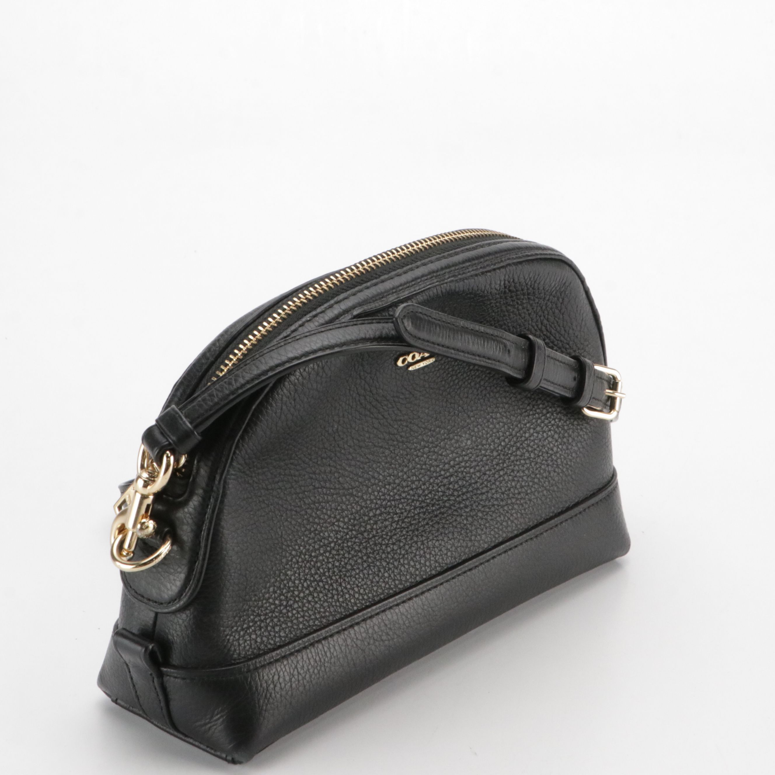 Coach Domed Crossbody Bag and Hippie Hobo Shoulder Bag in Black Leather