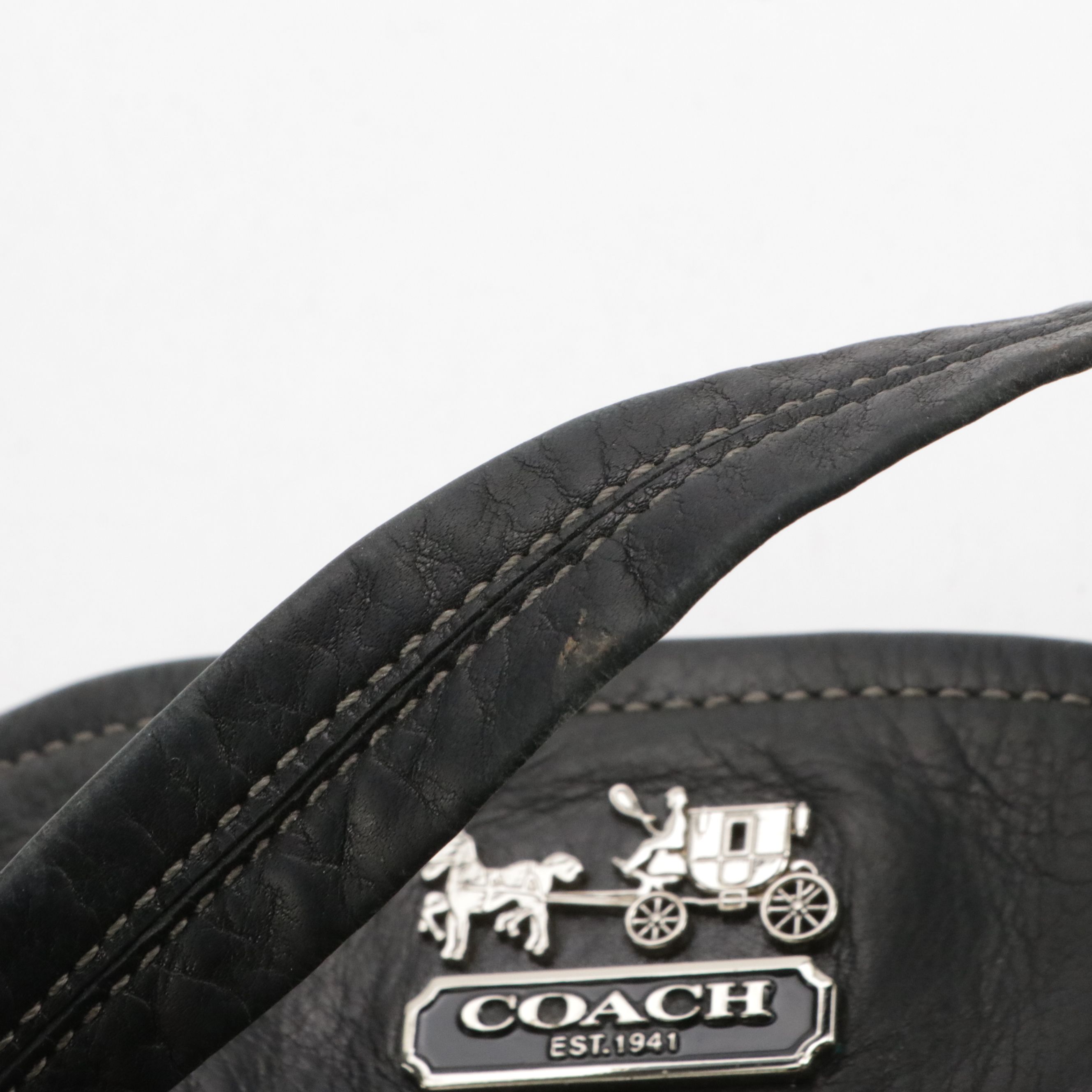 Coach Domed Crossbody Bag and Hippie Hobo Shoulder Bag in Black Leather