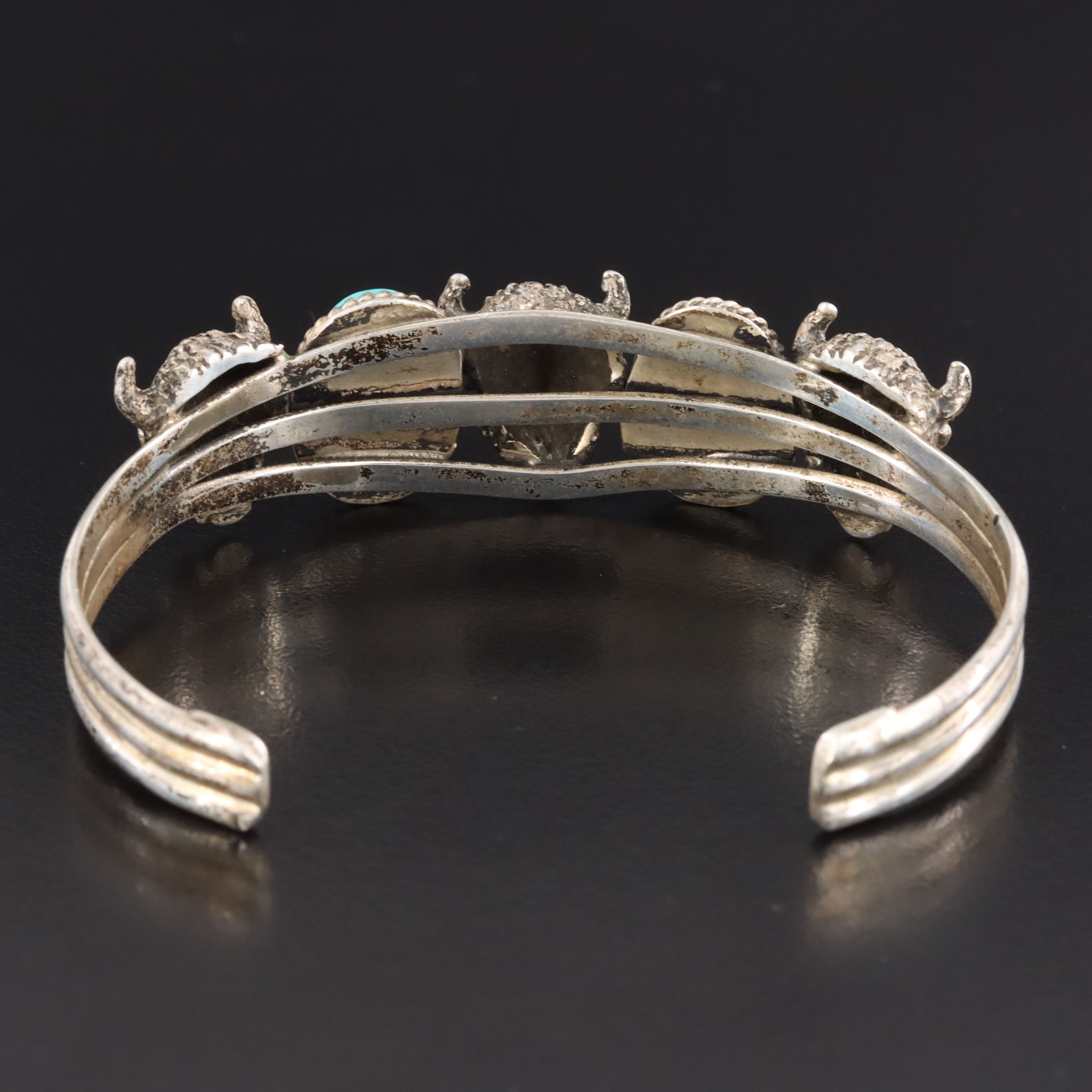 Running Bear Shop Sterling Turquoise Buffalo Bracelet