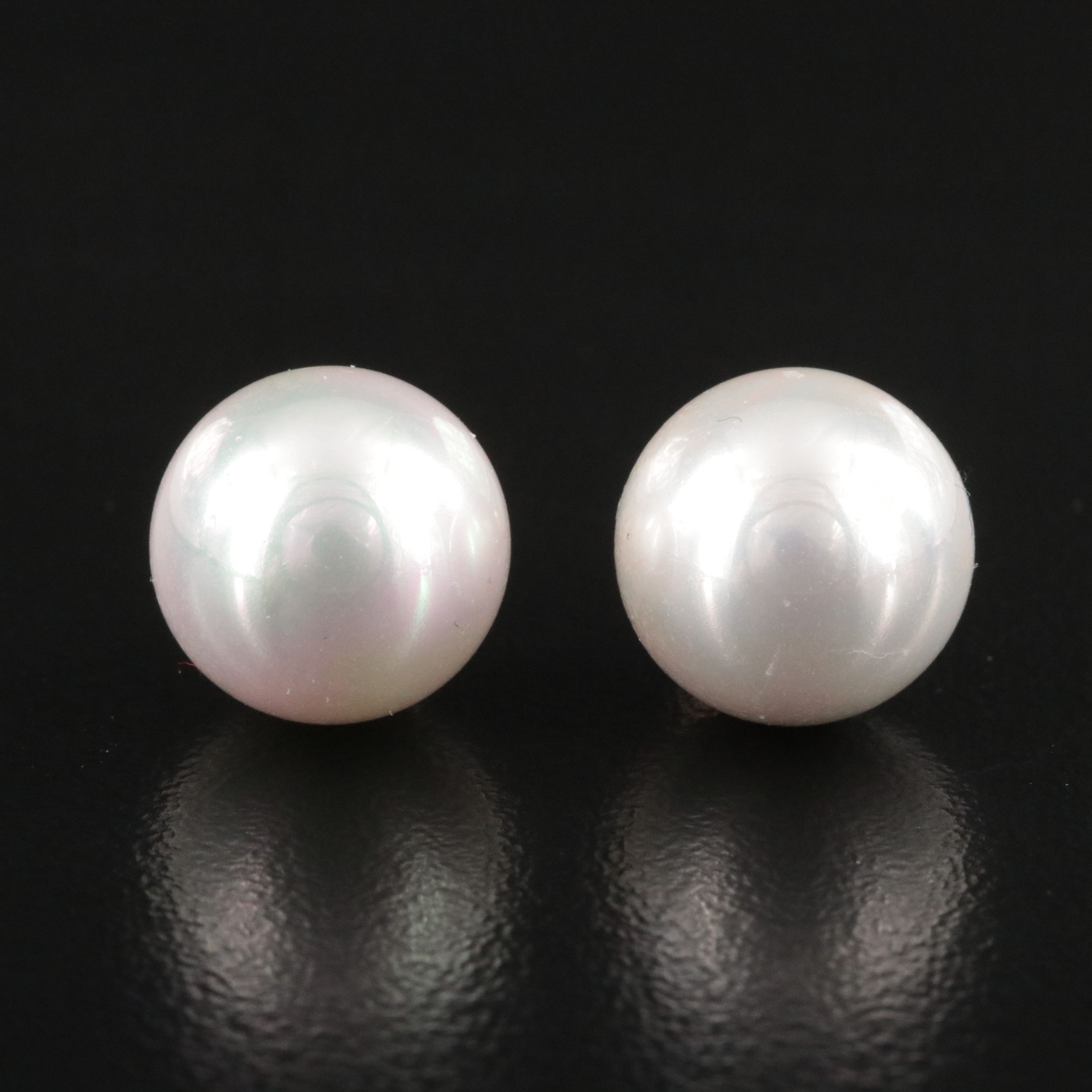 14K Imitation Pearl Stud Earings