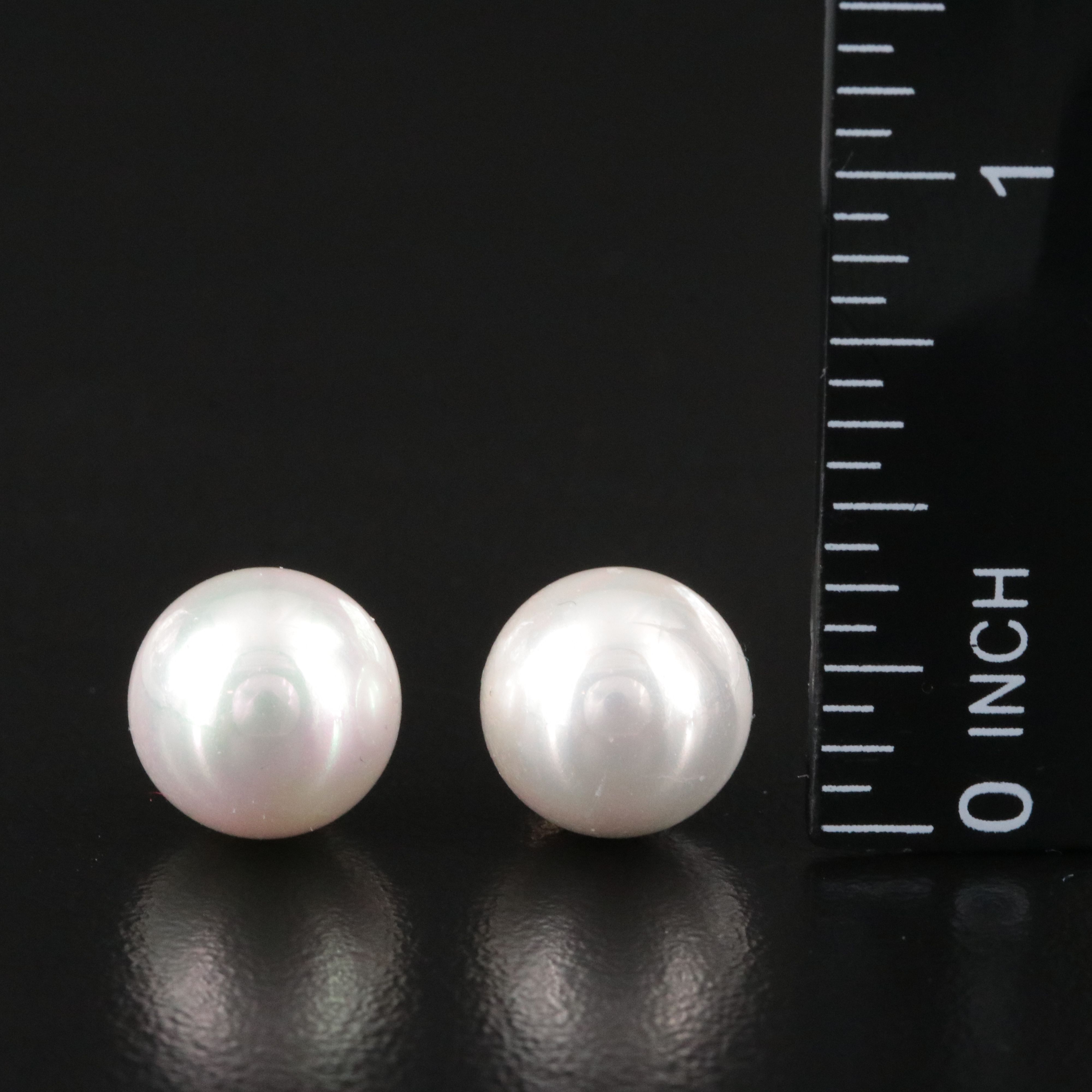 14K Imitation Pearl Stud Earings