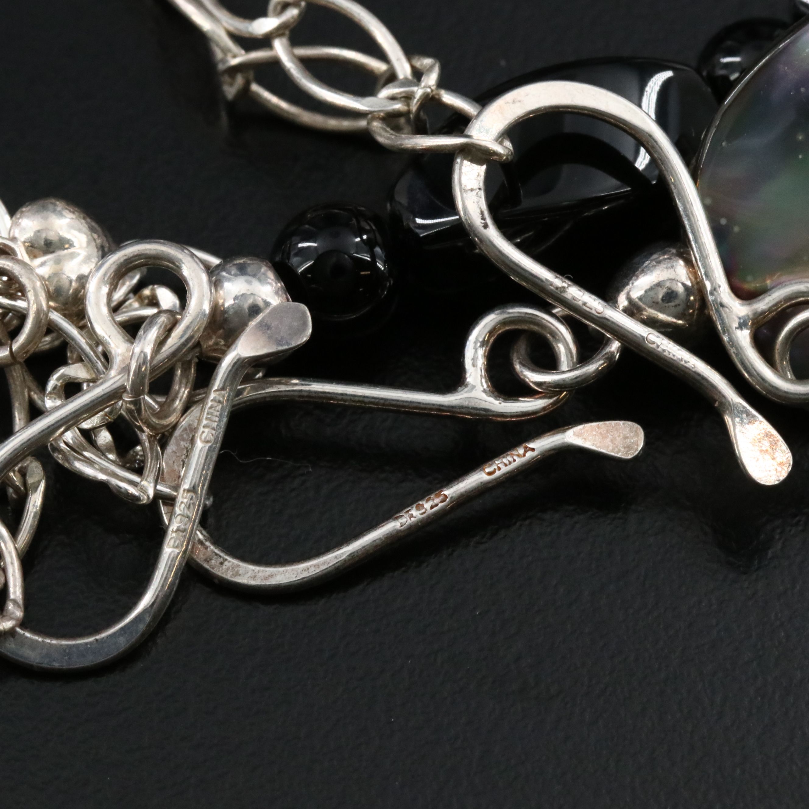 Desert Rose Trading Sterling Necklaces Including Abalone and Black Onyx