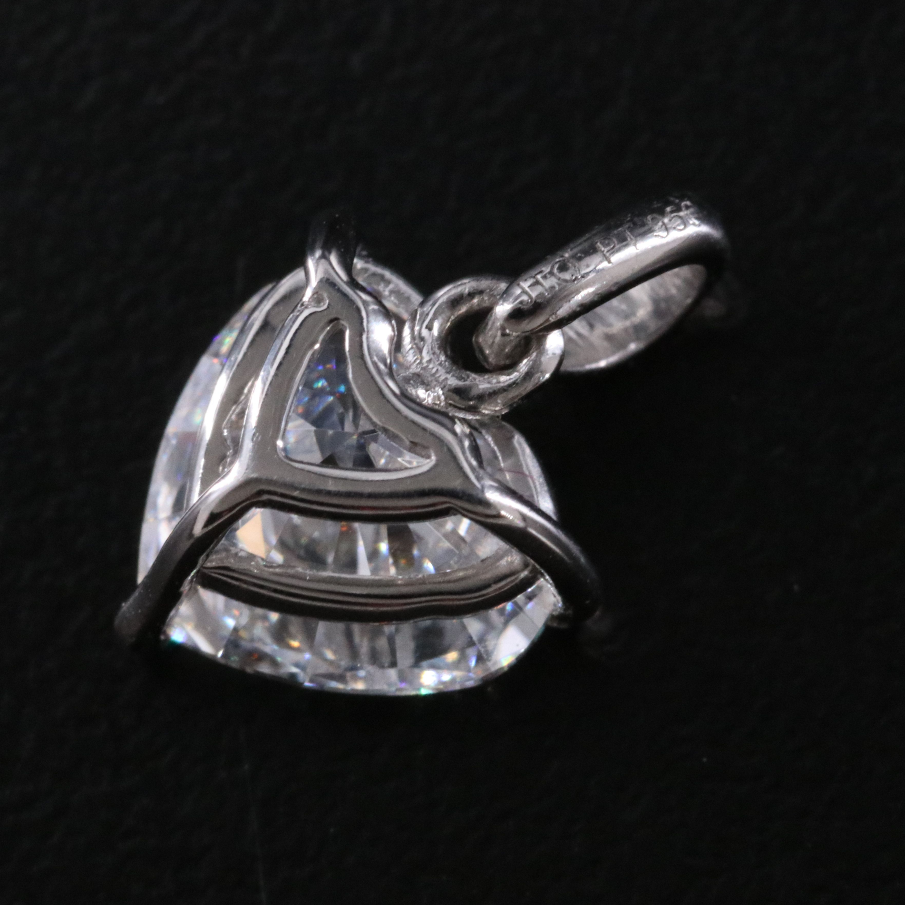 Platinum 2.59 CT Lab Grown Diamond Heart Solitaire Pendant