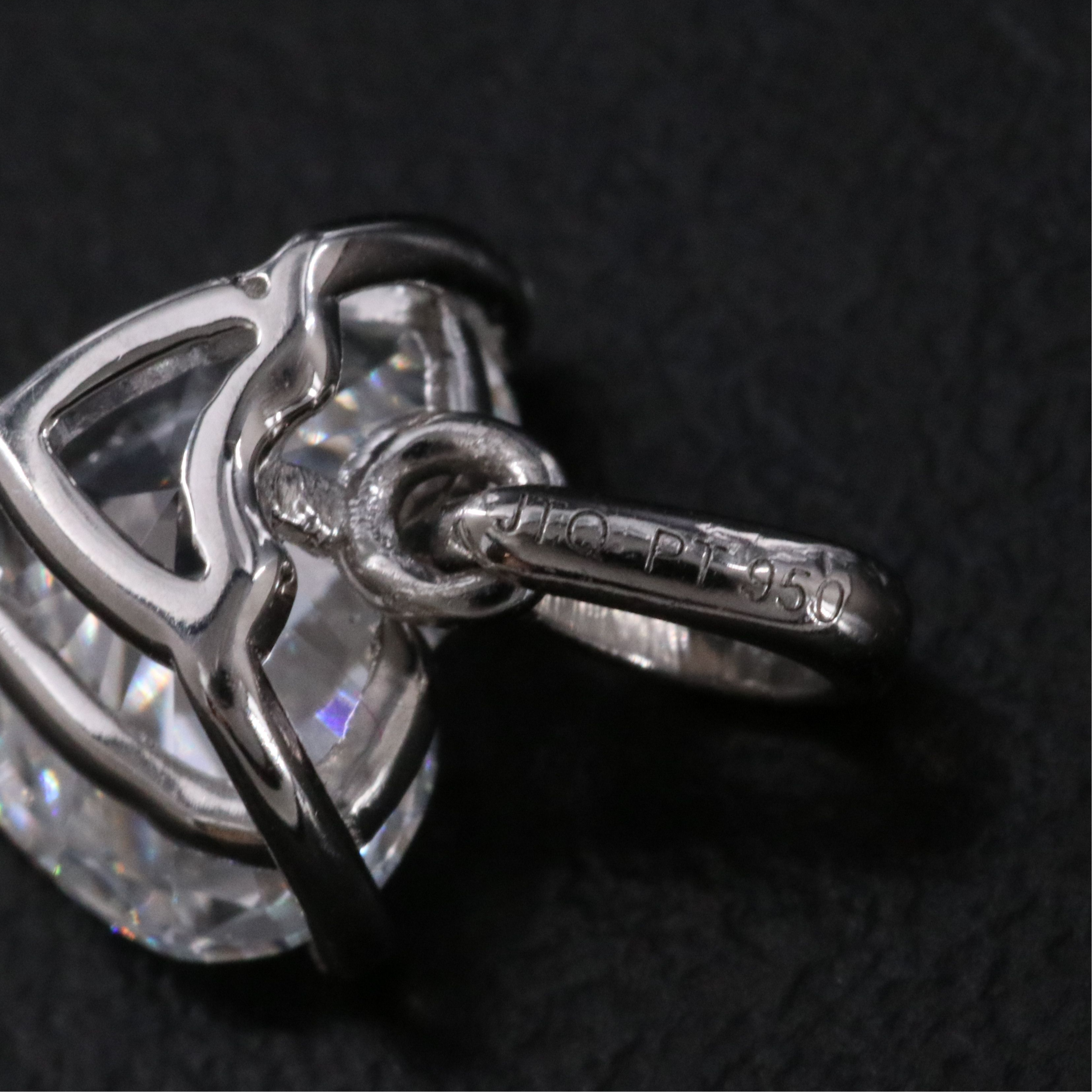 Platinum 2.59 CT Lab Grown Diamond Heart Solitaire Pendant