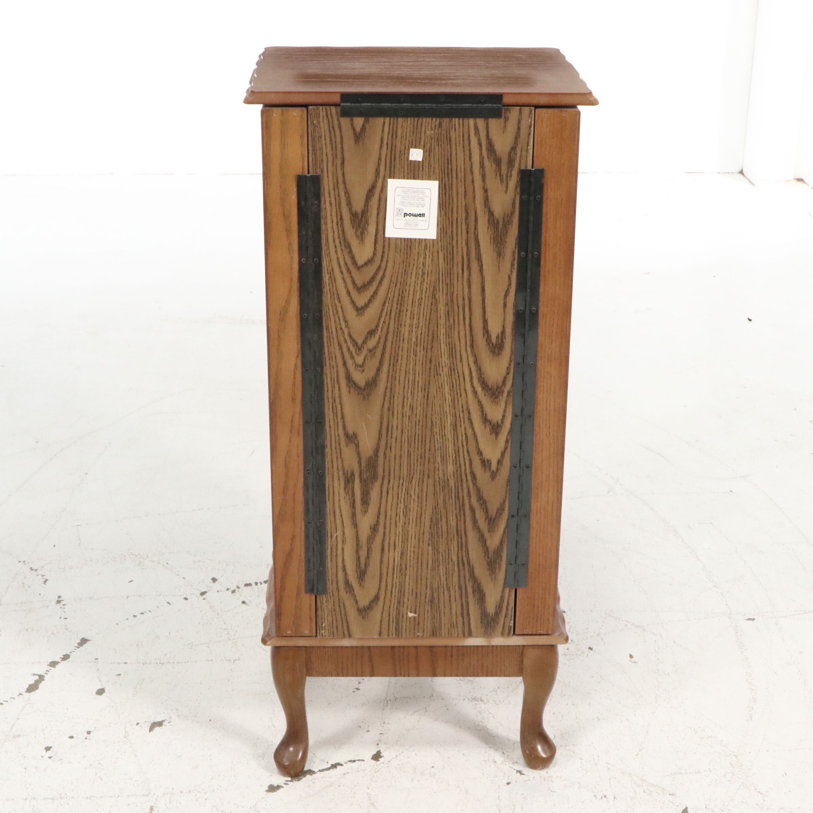 Powell Furniture Queen Anne Style Oak Jewelry Armoire, 1989