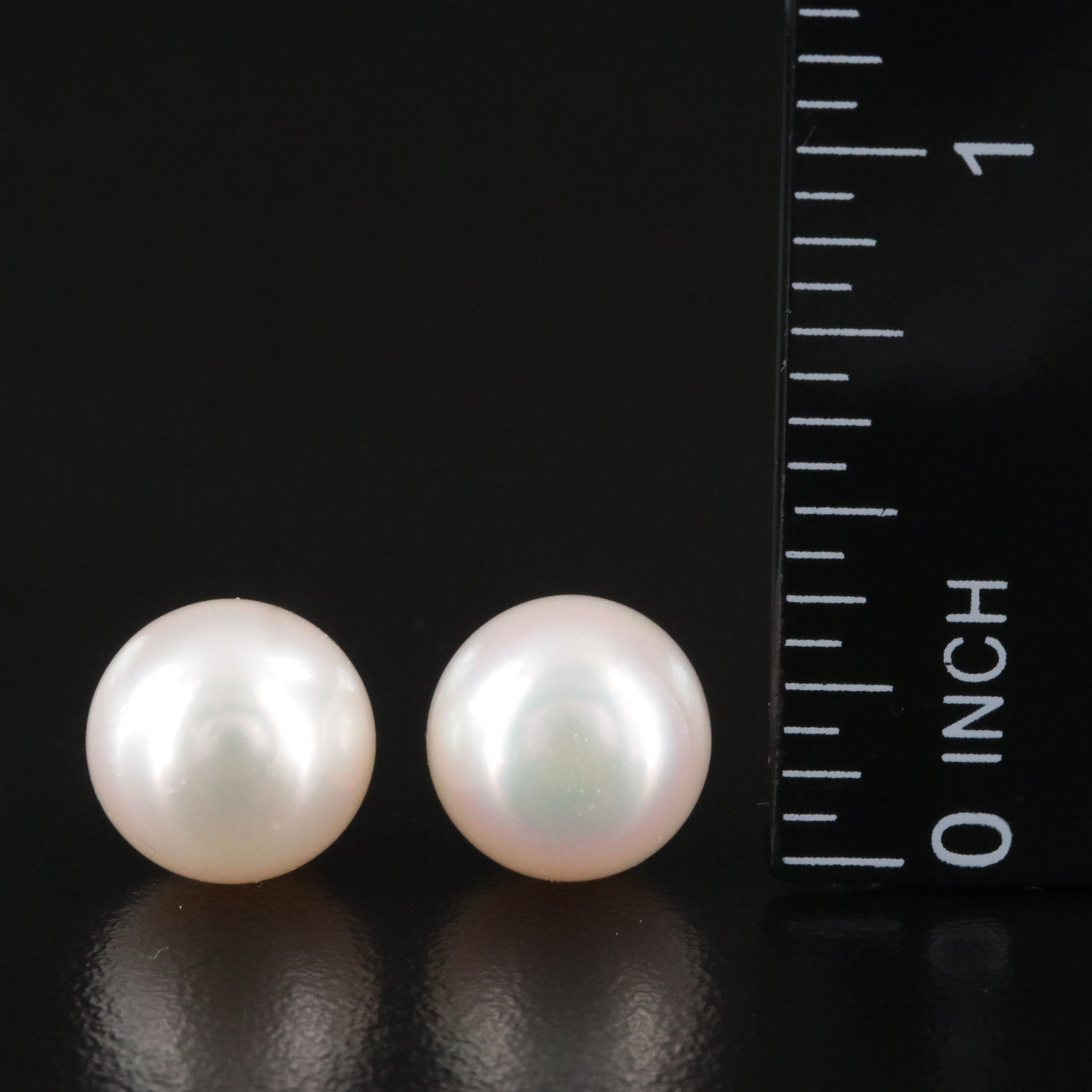 14K 10.00 MM Pearl Stud Earrings