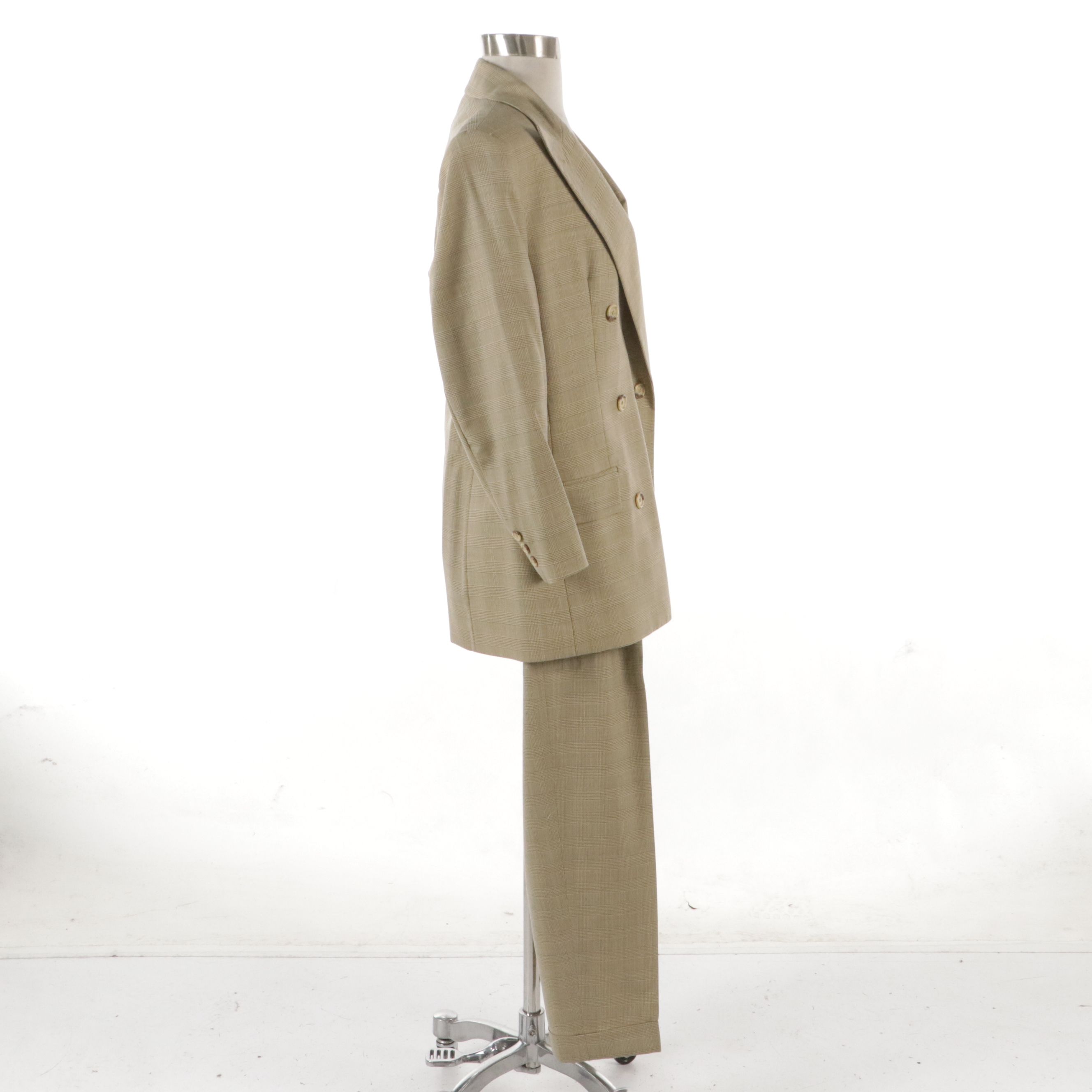 Lauren Ralph Lauren Plaid Double-Breasted Pantsuit