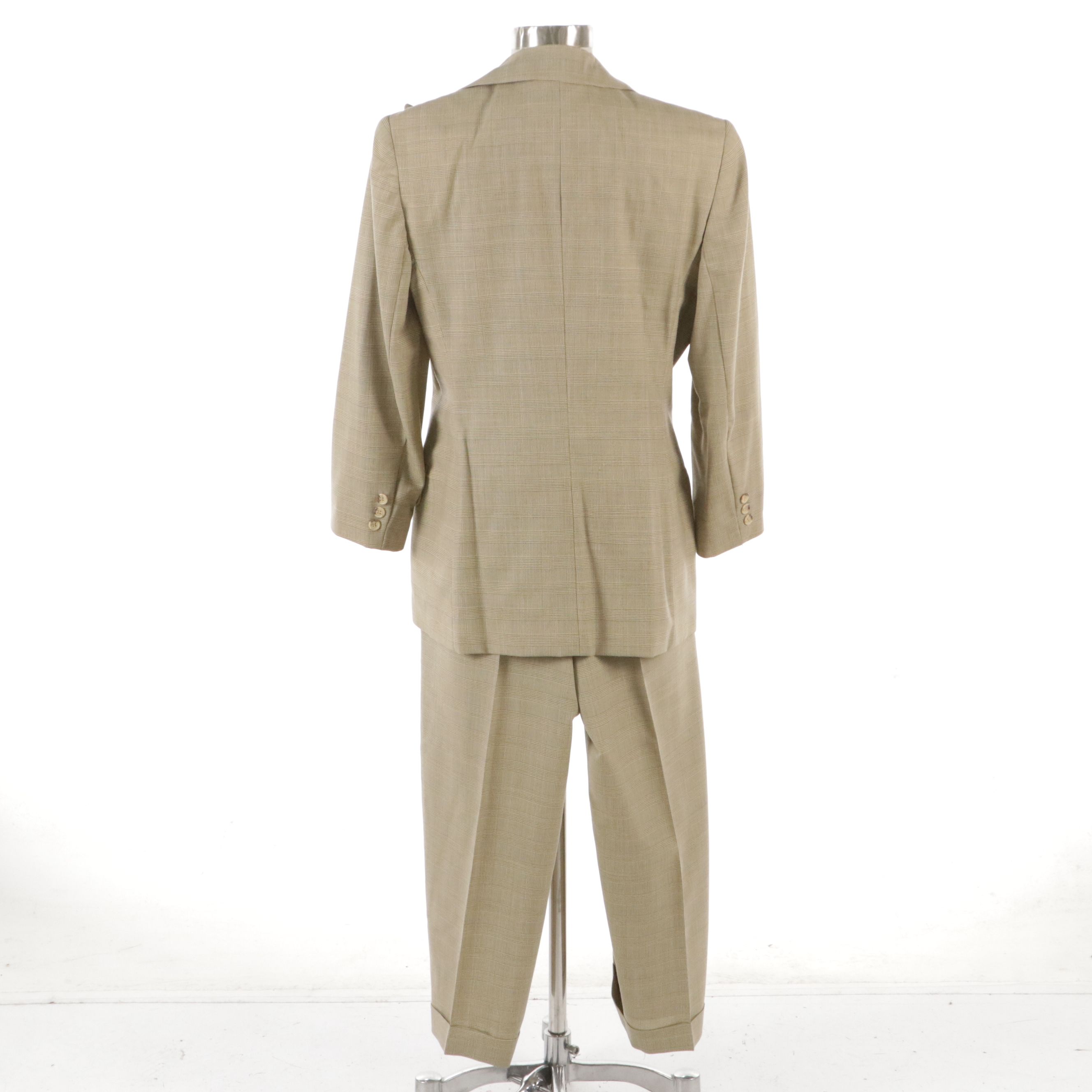 Lauren Ralph Lauren Plaid Double-Breasted Pantsuit