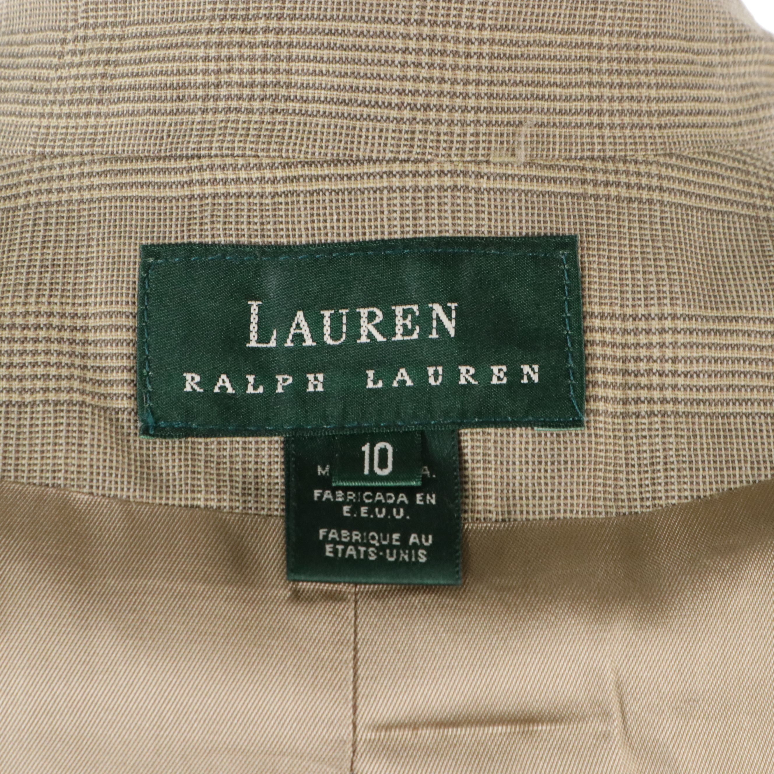 Lauren Ralph Lauren Plaid Double-Breasted Pantsuit