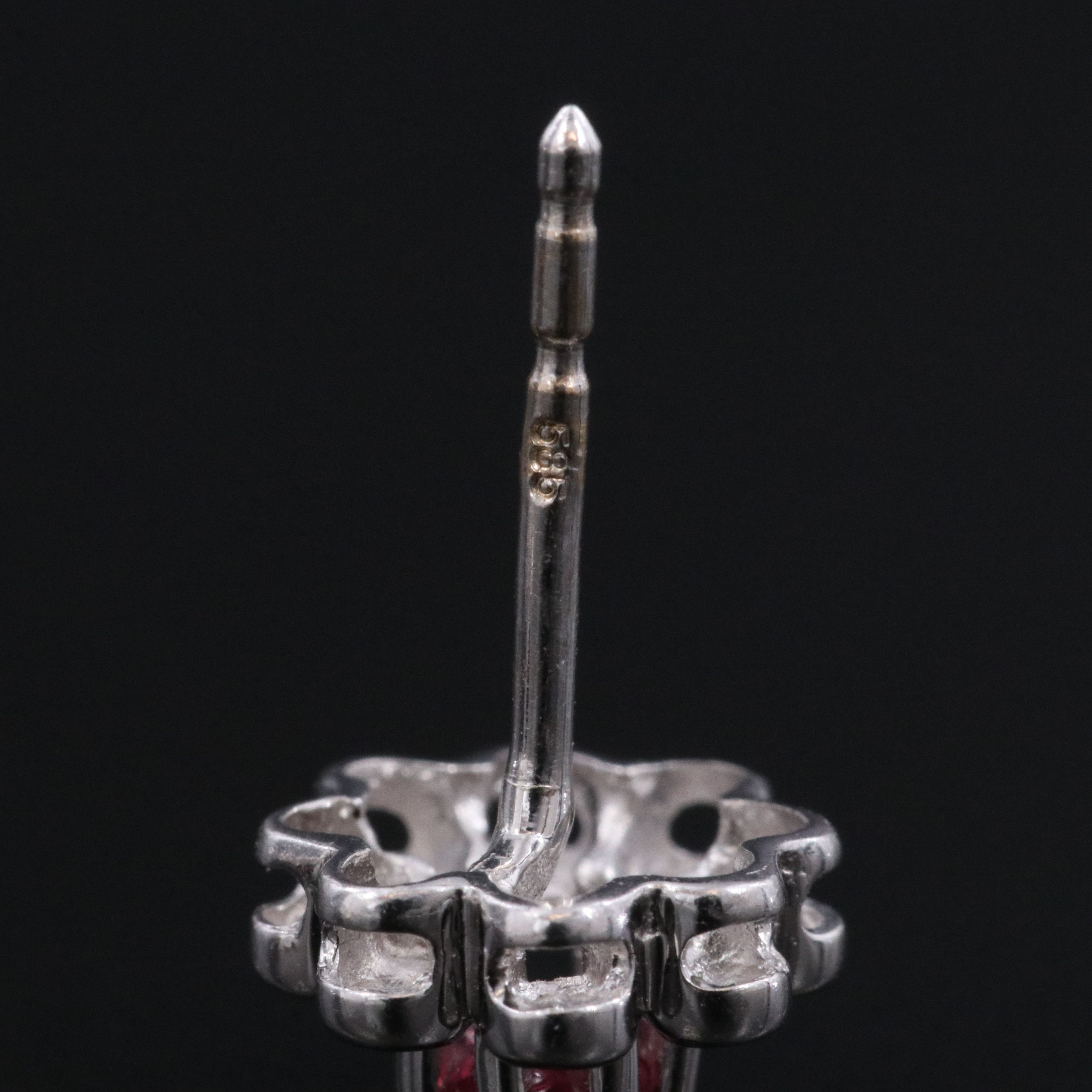 14K Ruby and Diamond Stud Earrings