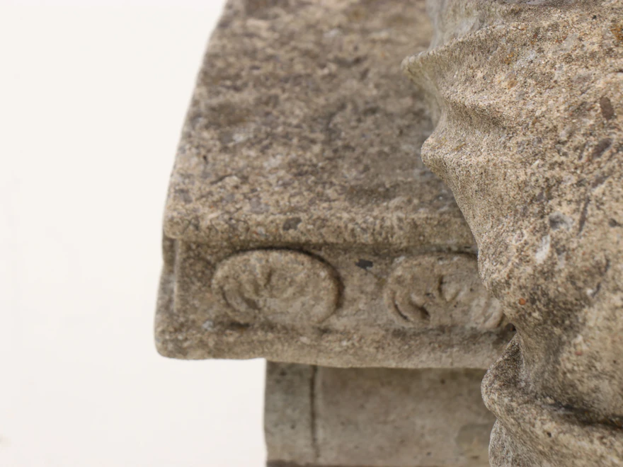 Seated Child and Dog Cast Concrete Garden Statue | EBTH