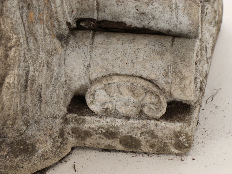 Seated Child and Dog Cast Concrete Garden Statue | EBTH