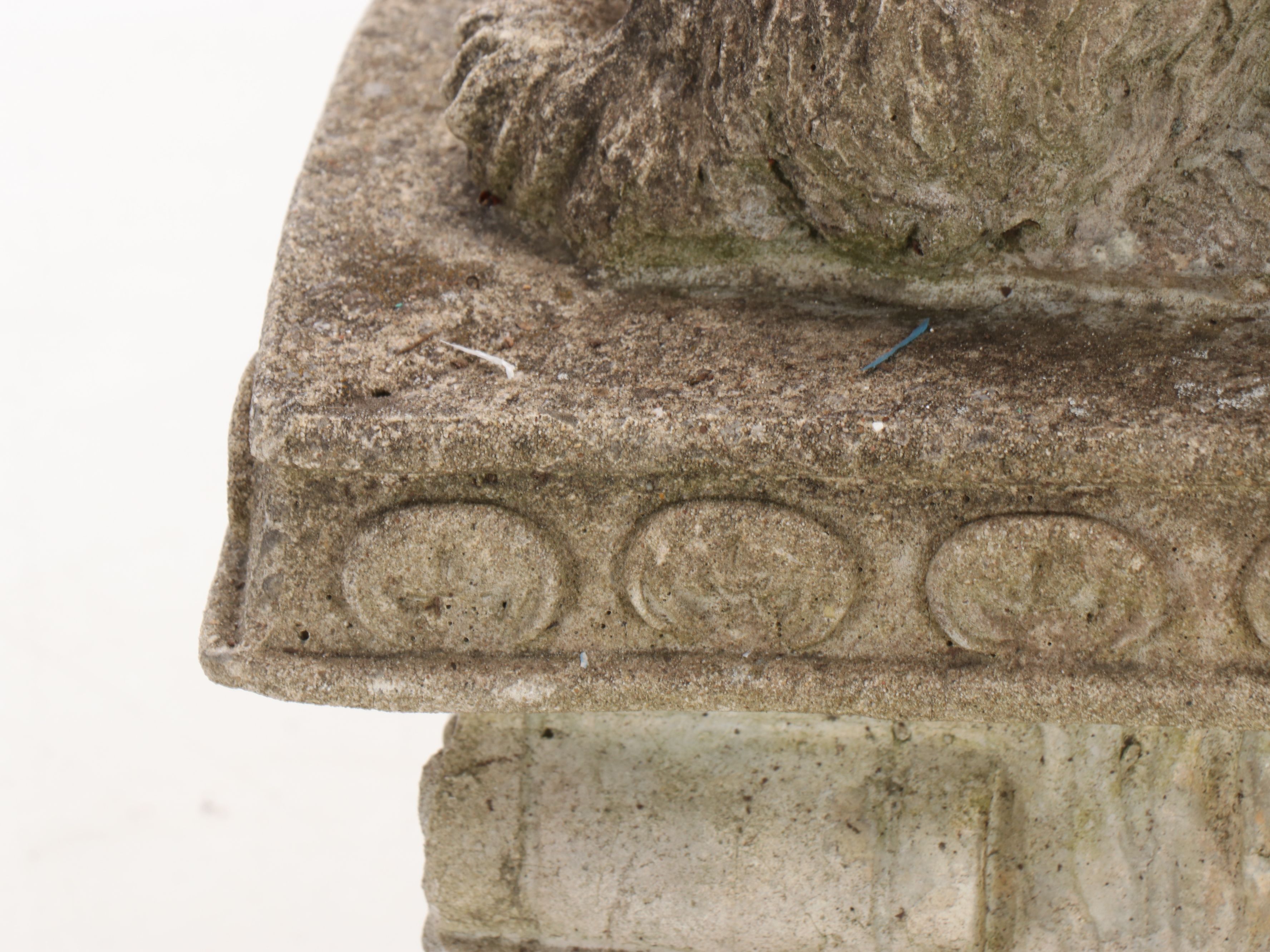 Seated Child and Dog Cast Concrete Garden Statue