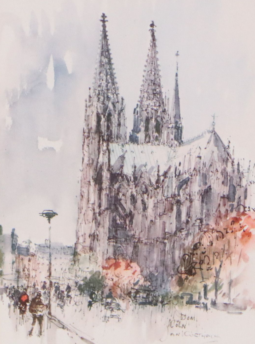 After Mads Stage and Jan Korthals Travel Sketch Offset Prints, Late 20th Century