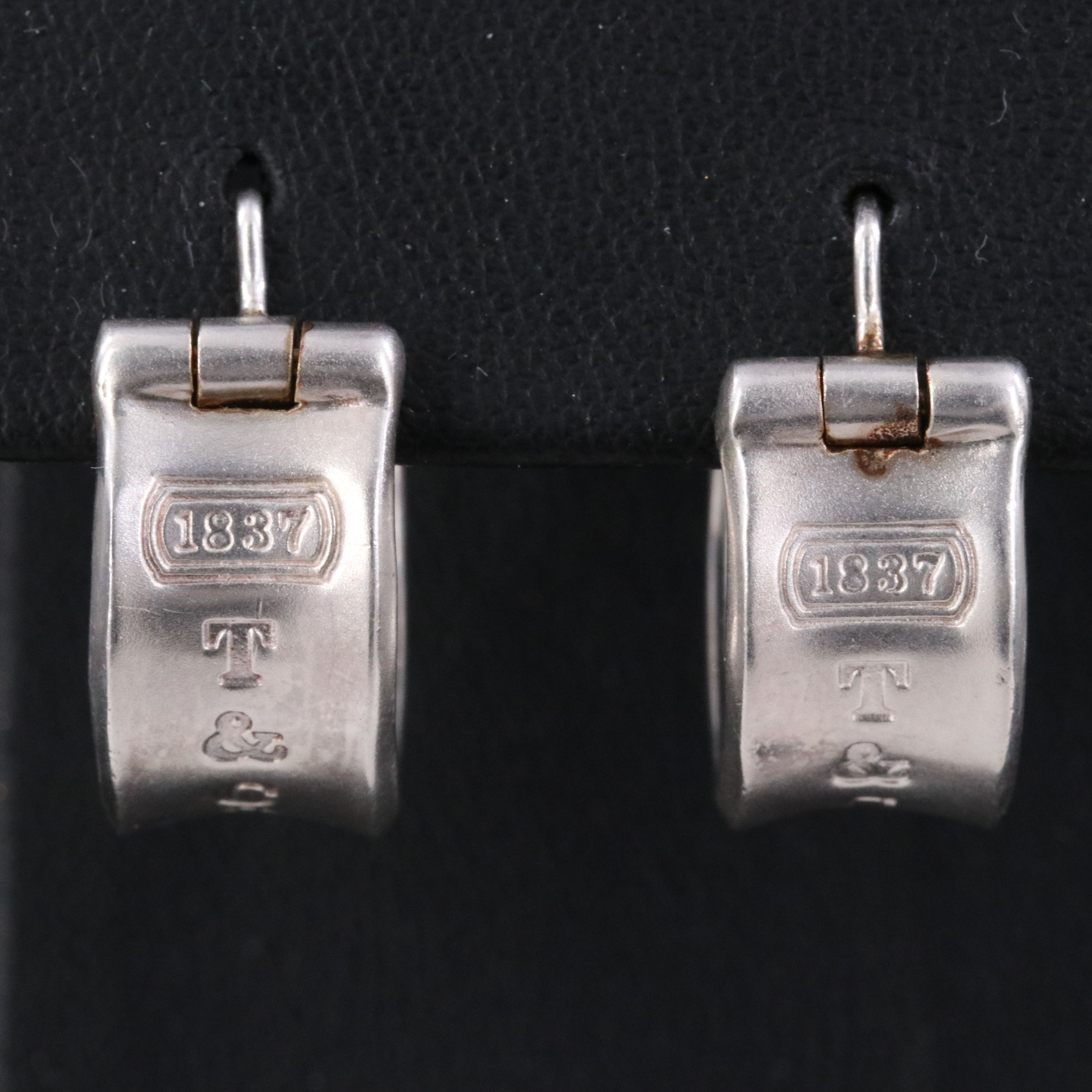 Tiffany & Co. 1837 Sterling Hoop Earrings