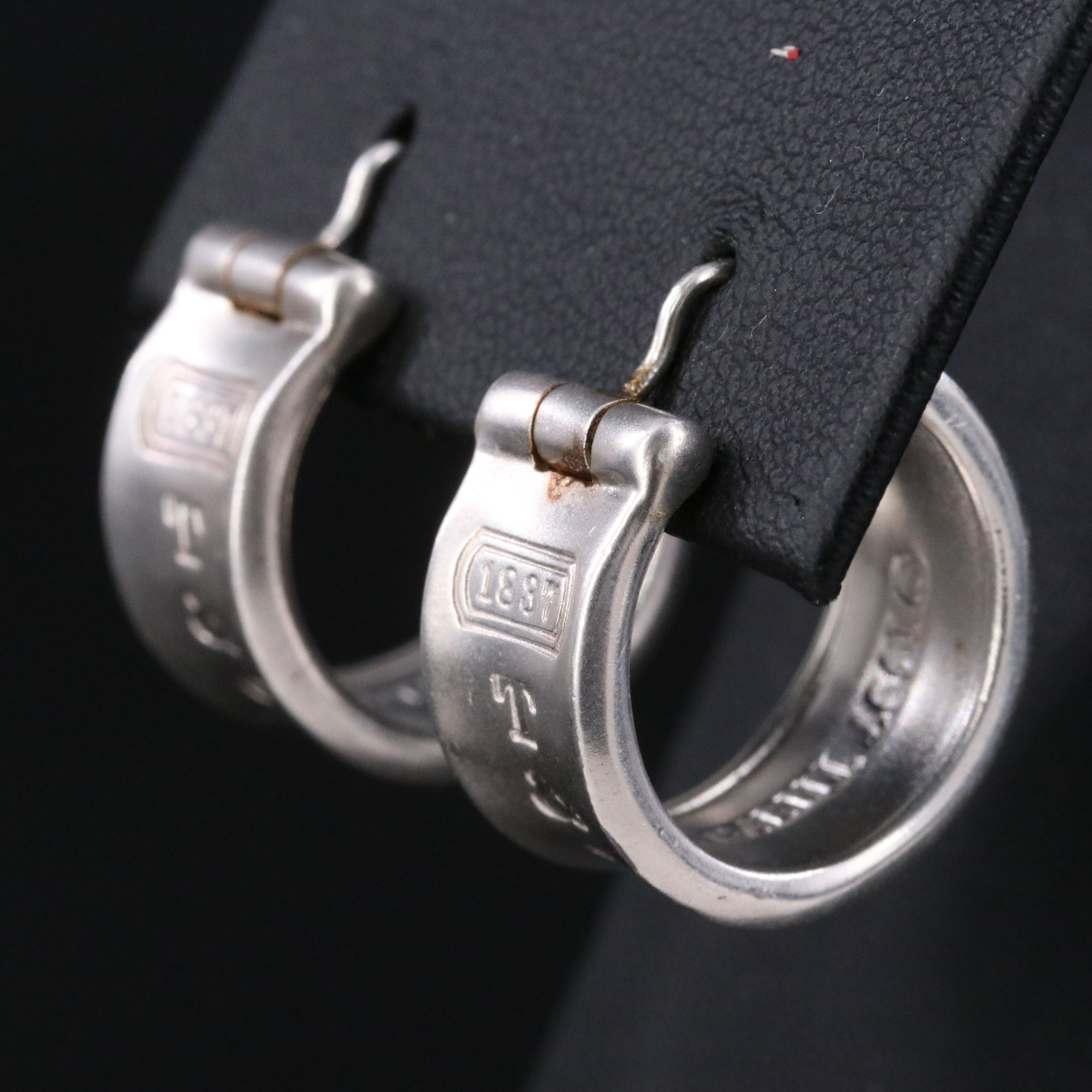 Tiffany & Co. 1837 Sterling Hoop Earrings