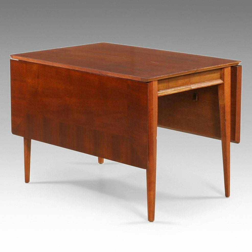 Lane Hepplewhite Style Mahogany Drop Leaf Dining Table