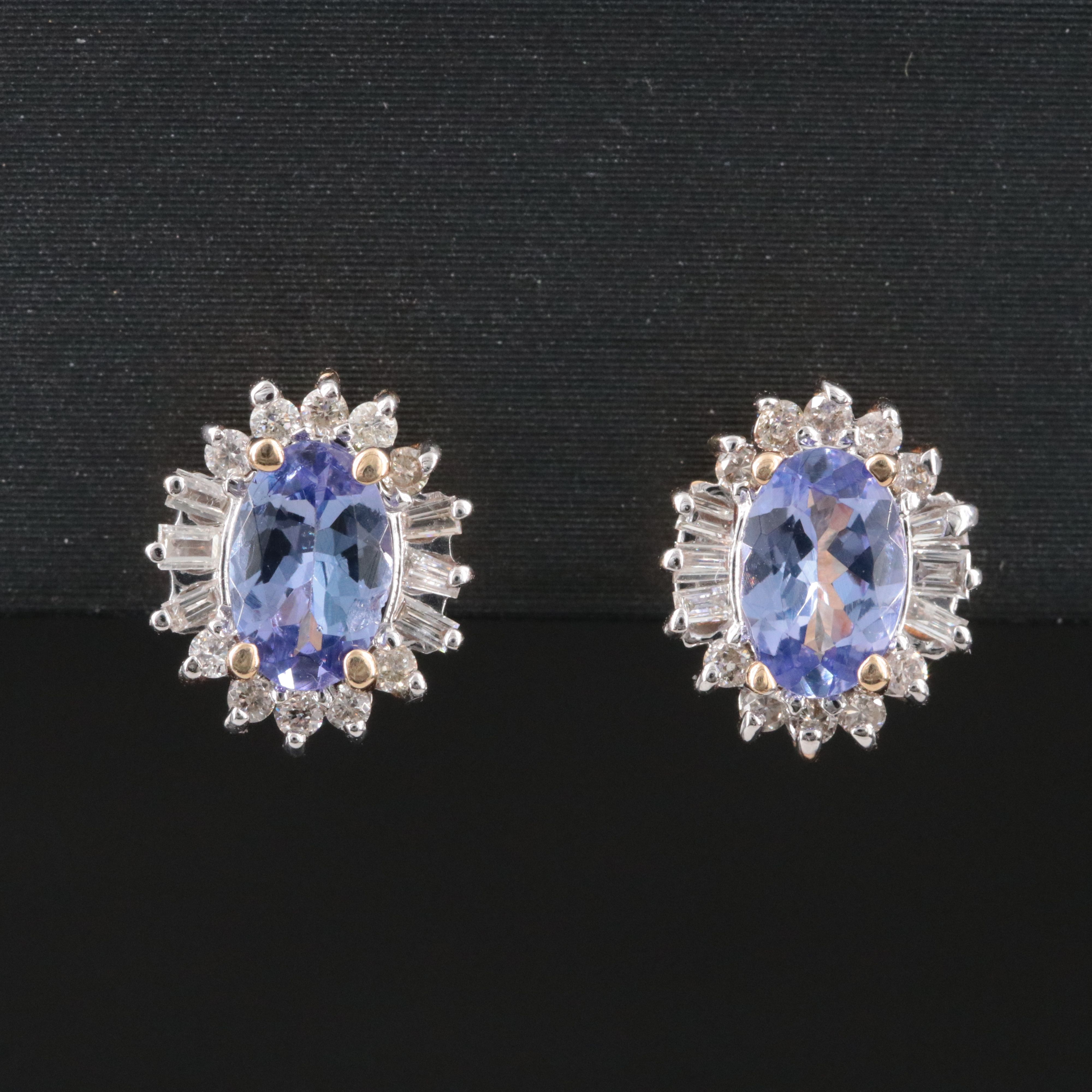 10K Tanzanite and Diamond Earrings