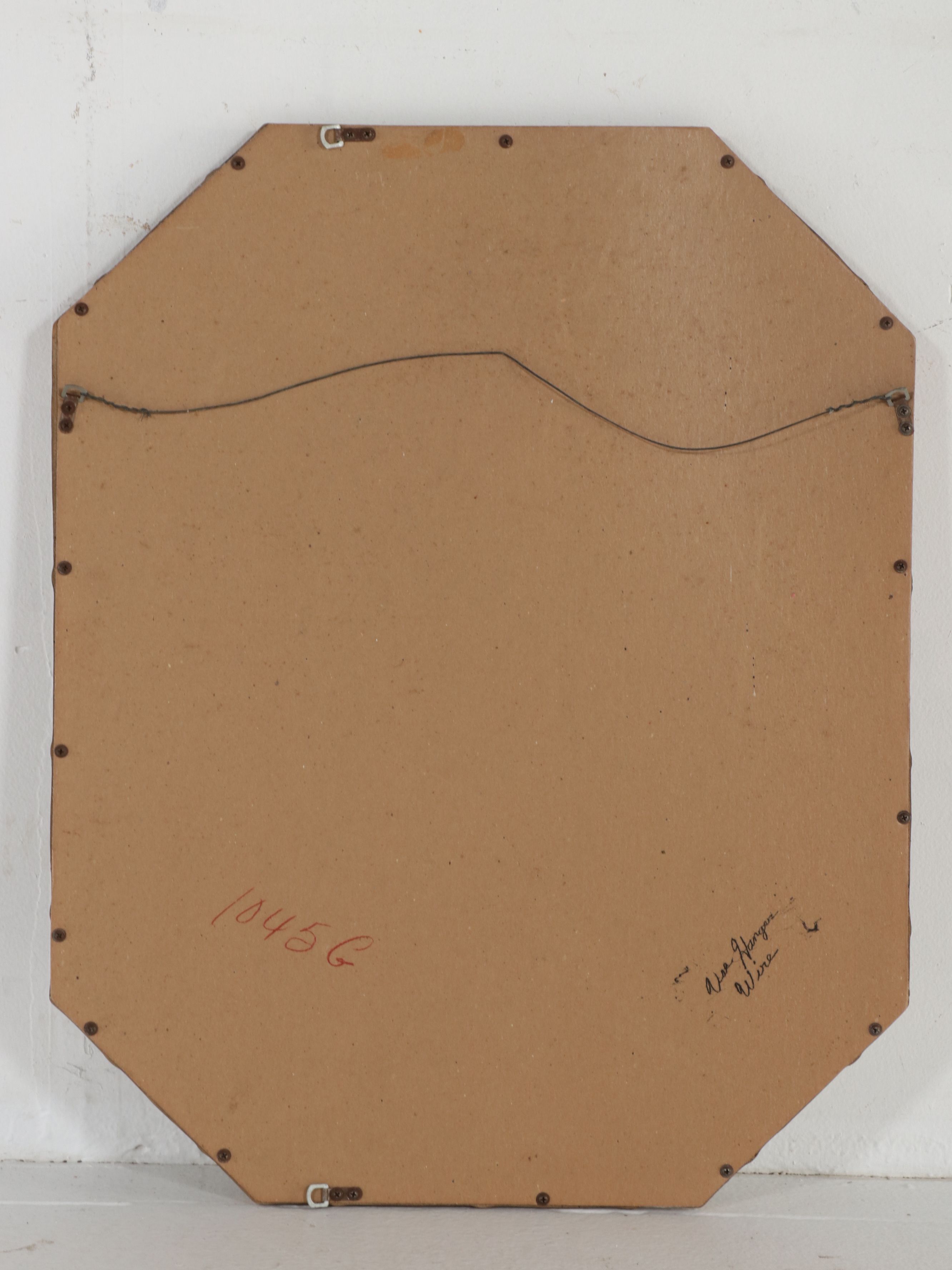 Gilded Faux Bamboo Turned Wall Mirror, Mid-20th Century