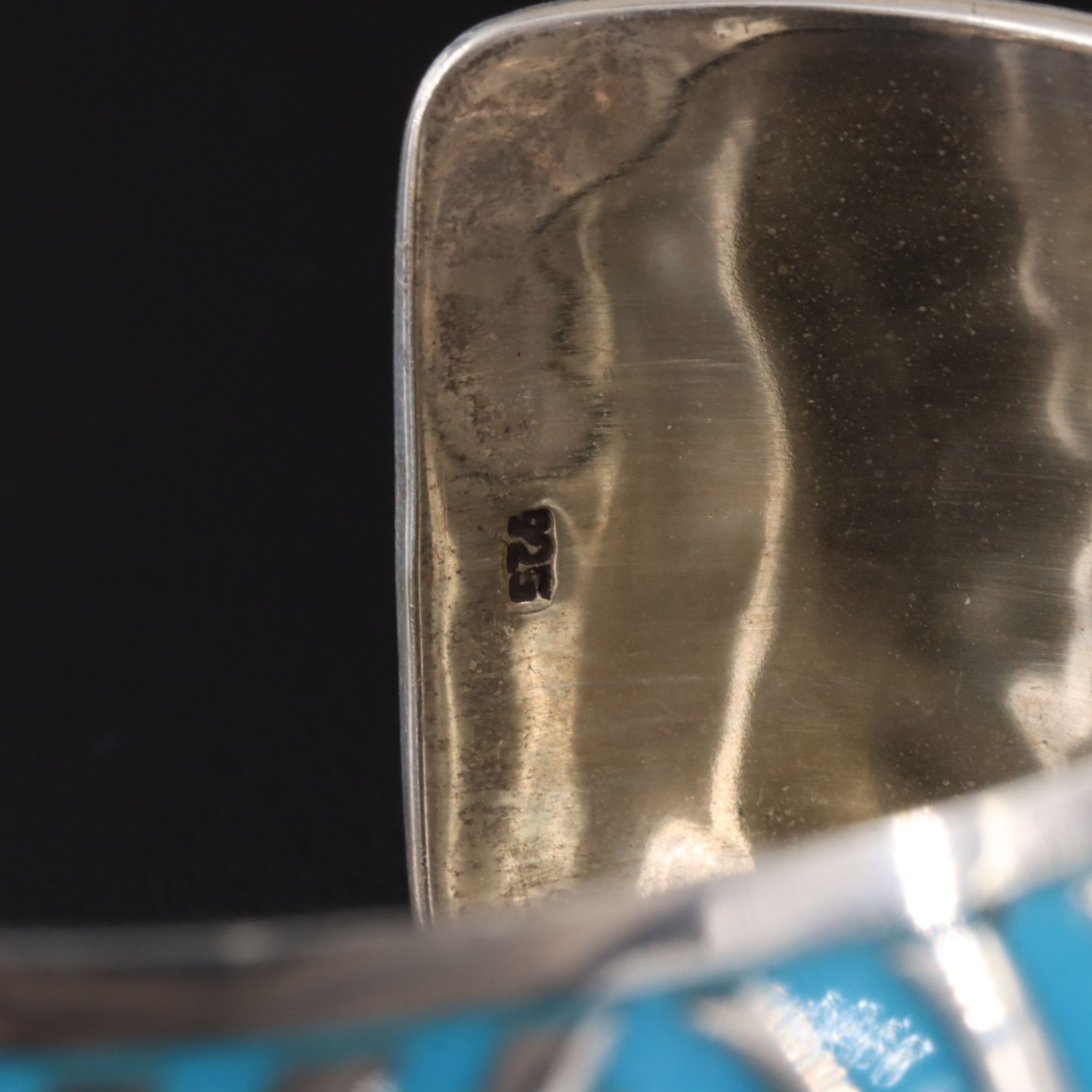 Sterling Enamel Concentric Arc Cuff