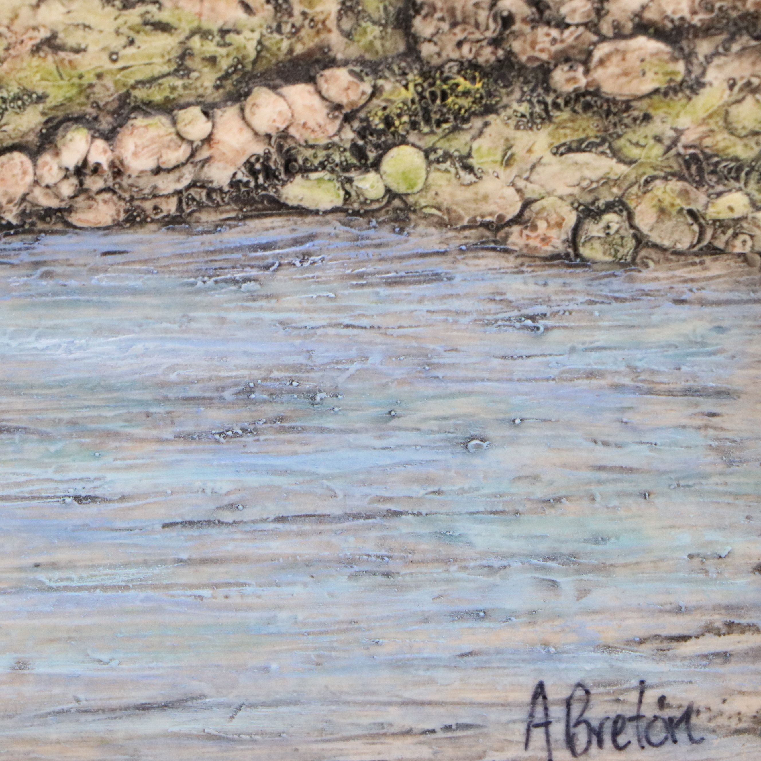 Sculpted Resin Engravings of Quaint European Towns, Late 20th Century