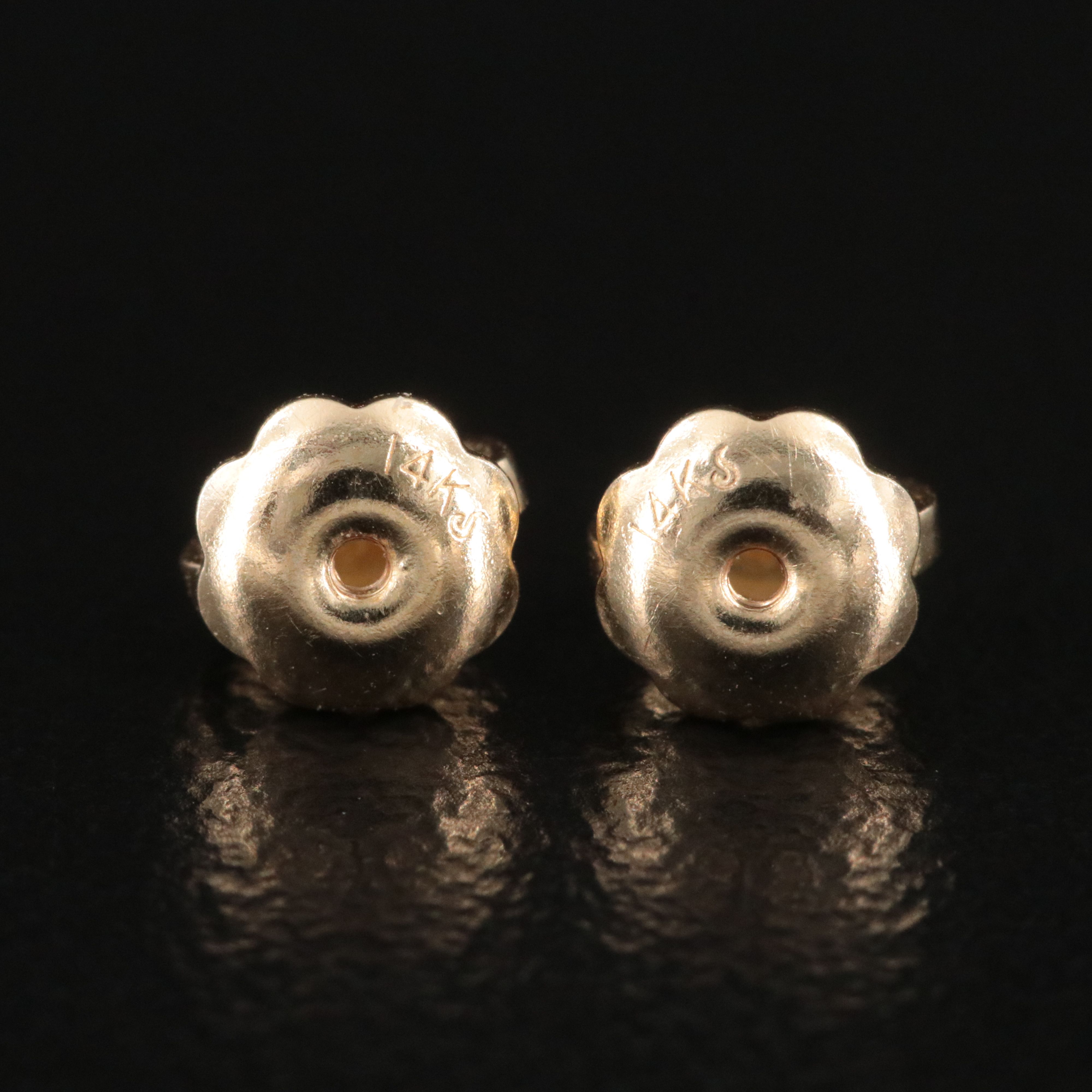 14K Peridot Stud Earrings