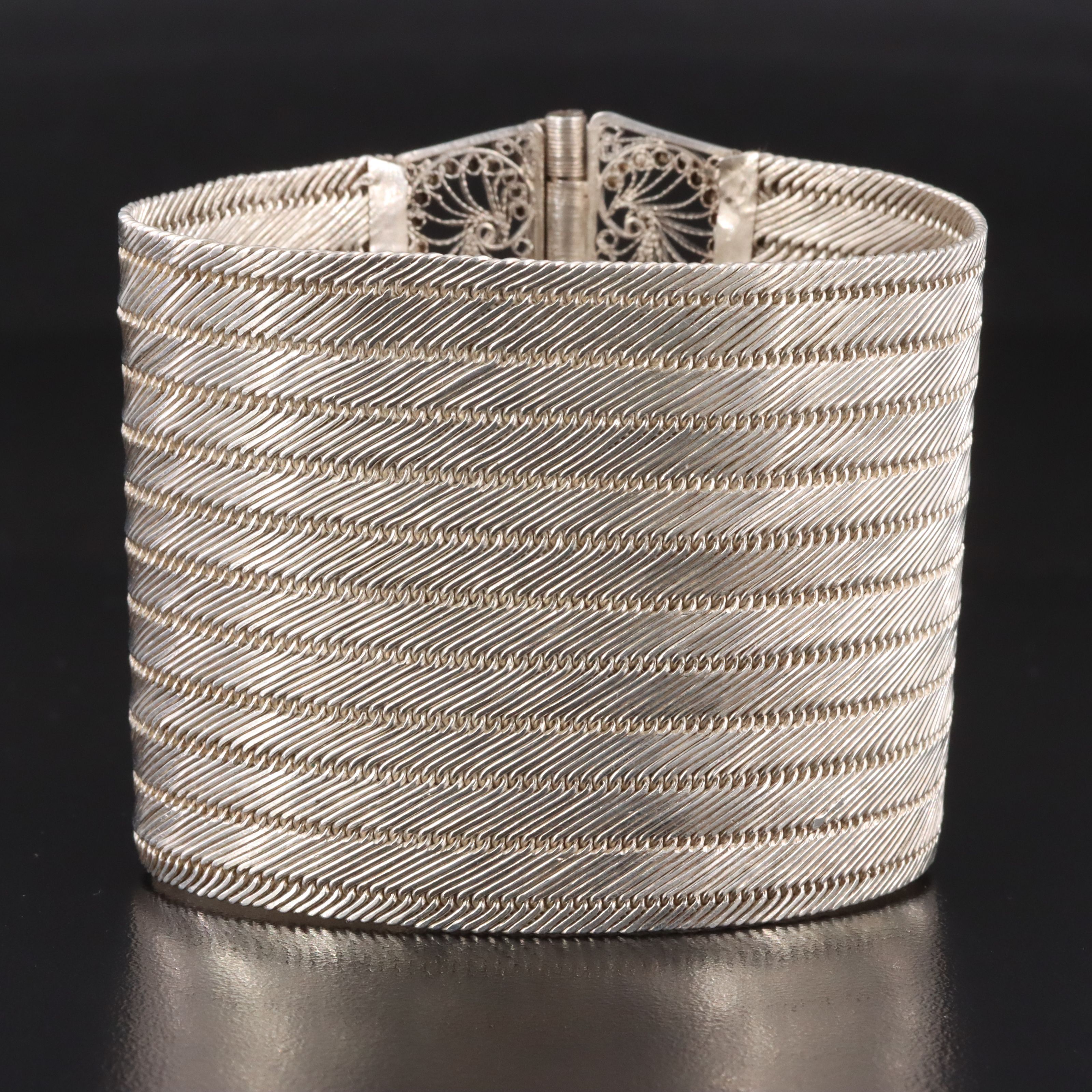 Middle Eastern Style Sterling Filigree Bracelet