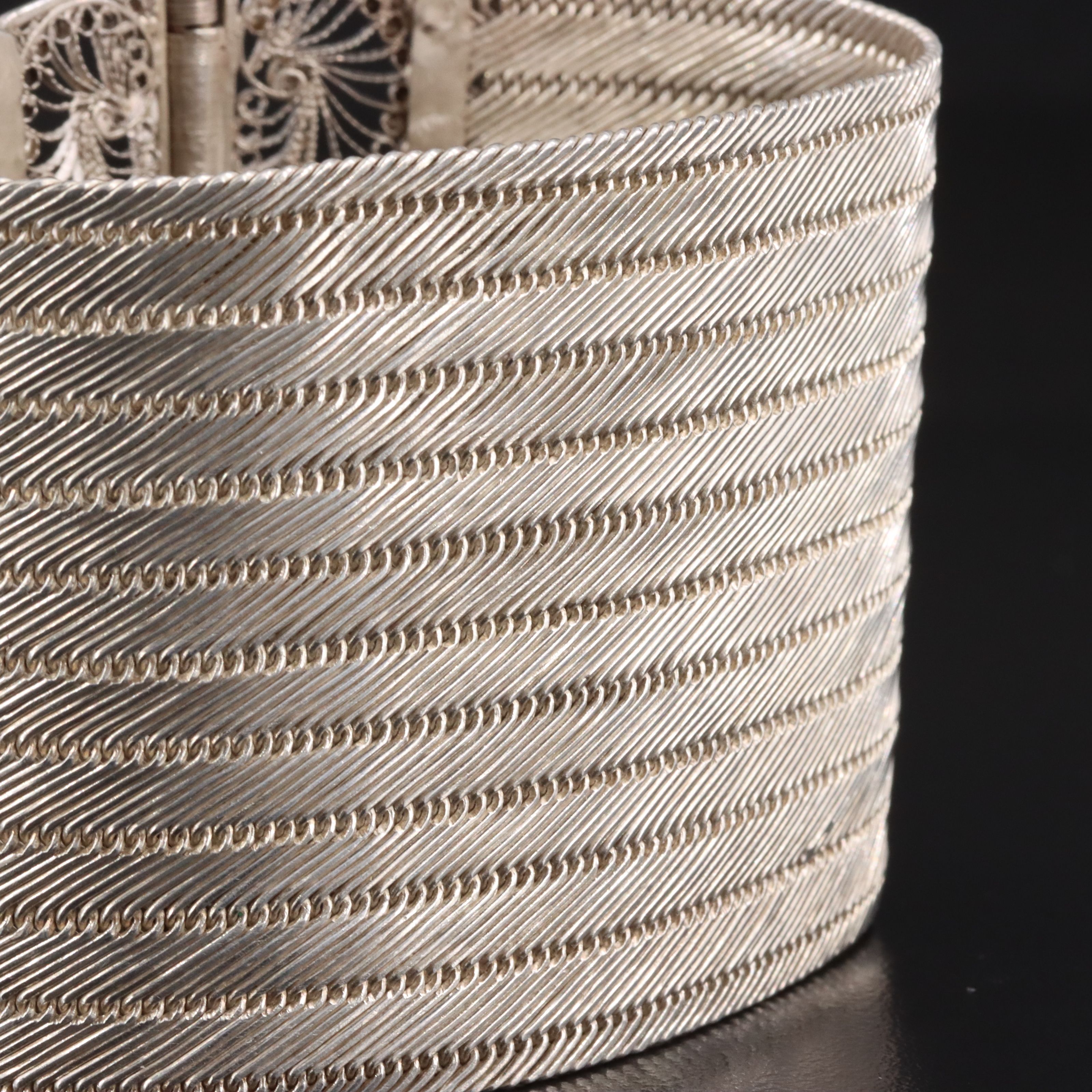 Middle Eastern Style Sterling Filigree Bracelet