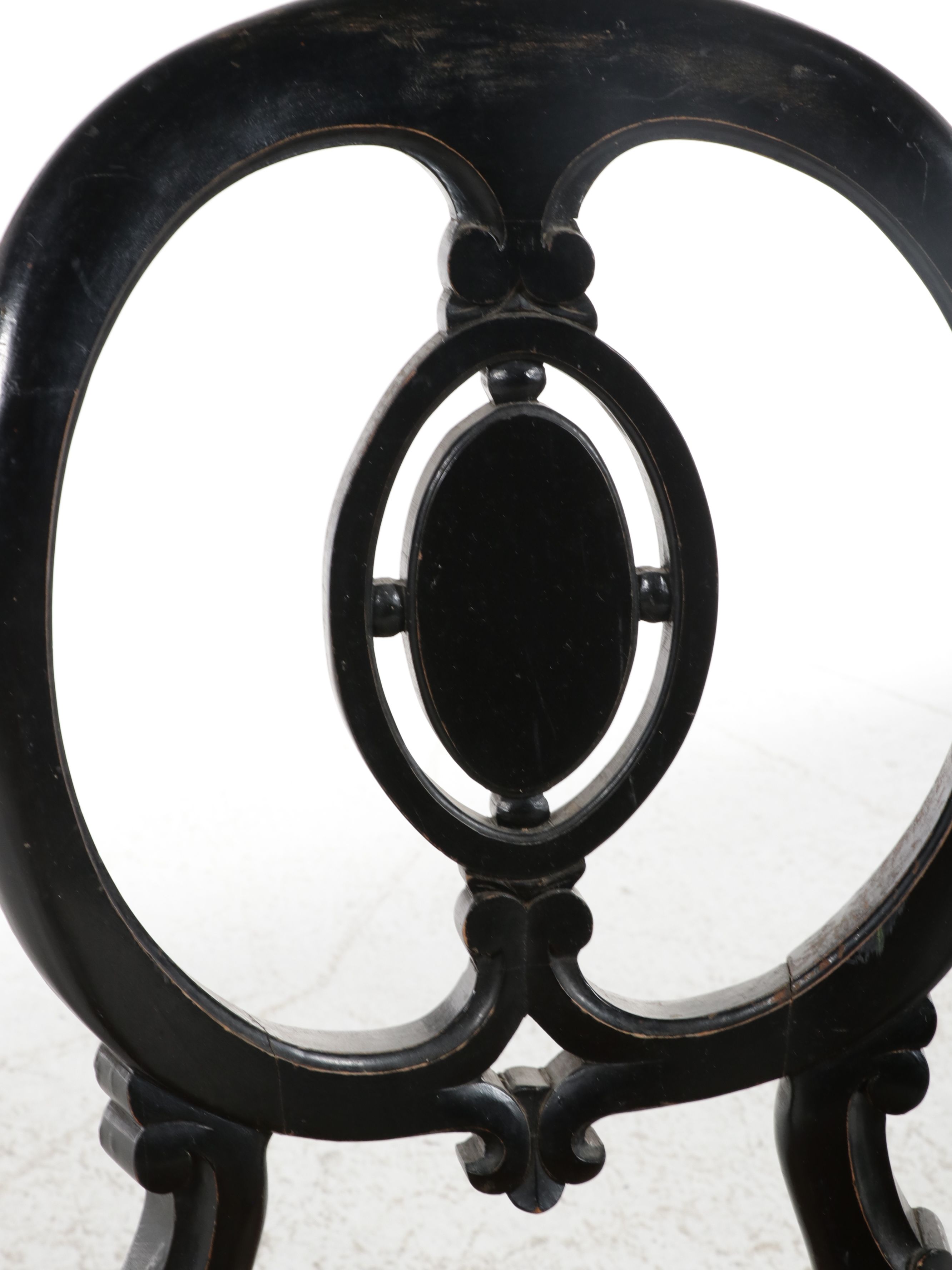 Hitchcock Style Stenciled-Decorated "Fancy" and Victorian Oval-Back Side Chairs