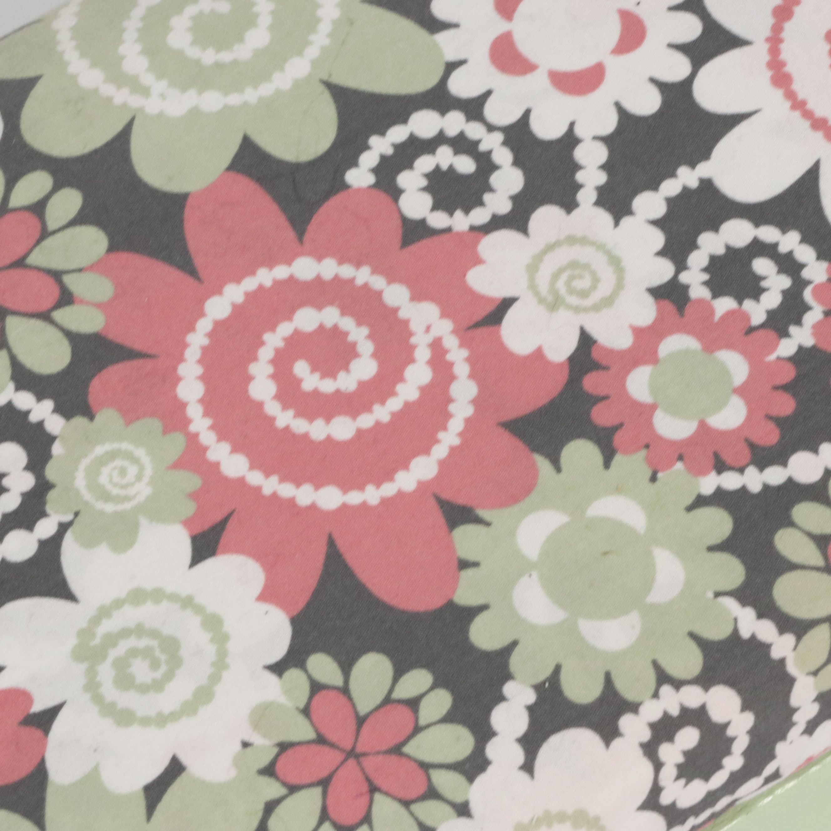 Child-Size Paint-Decorated Wood Vanity with Mirror and Matching Stool