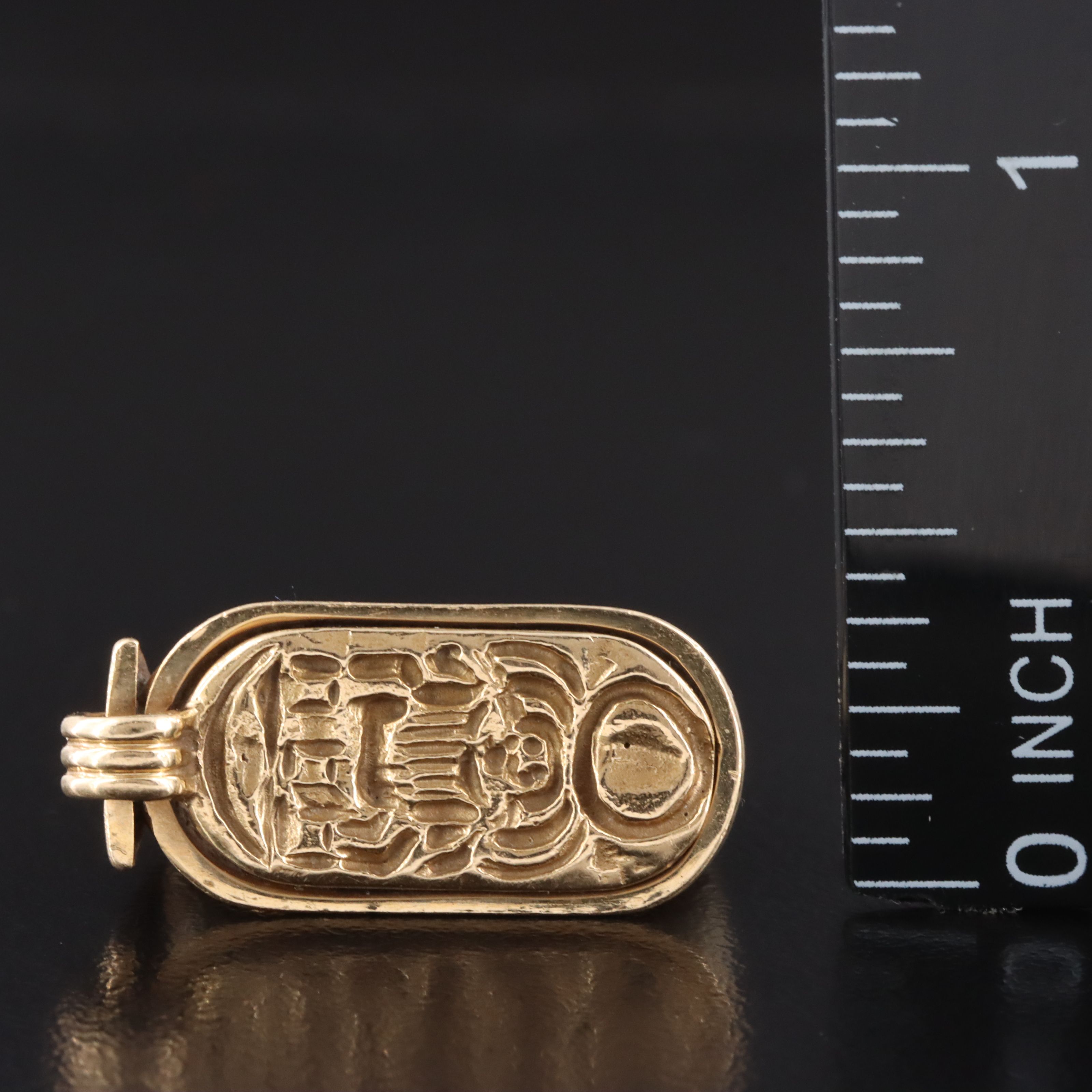 Metropolitan Museum of Art 14K Egyptian Revival Scarab Ring, 1978