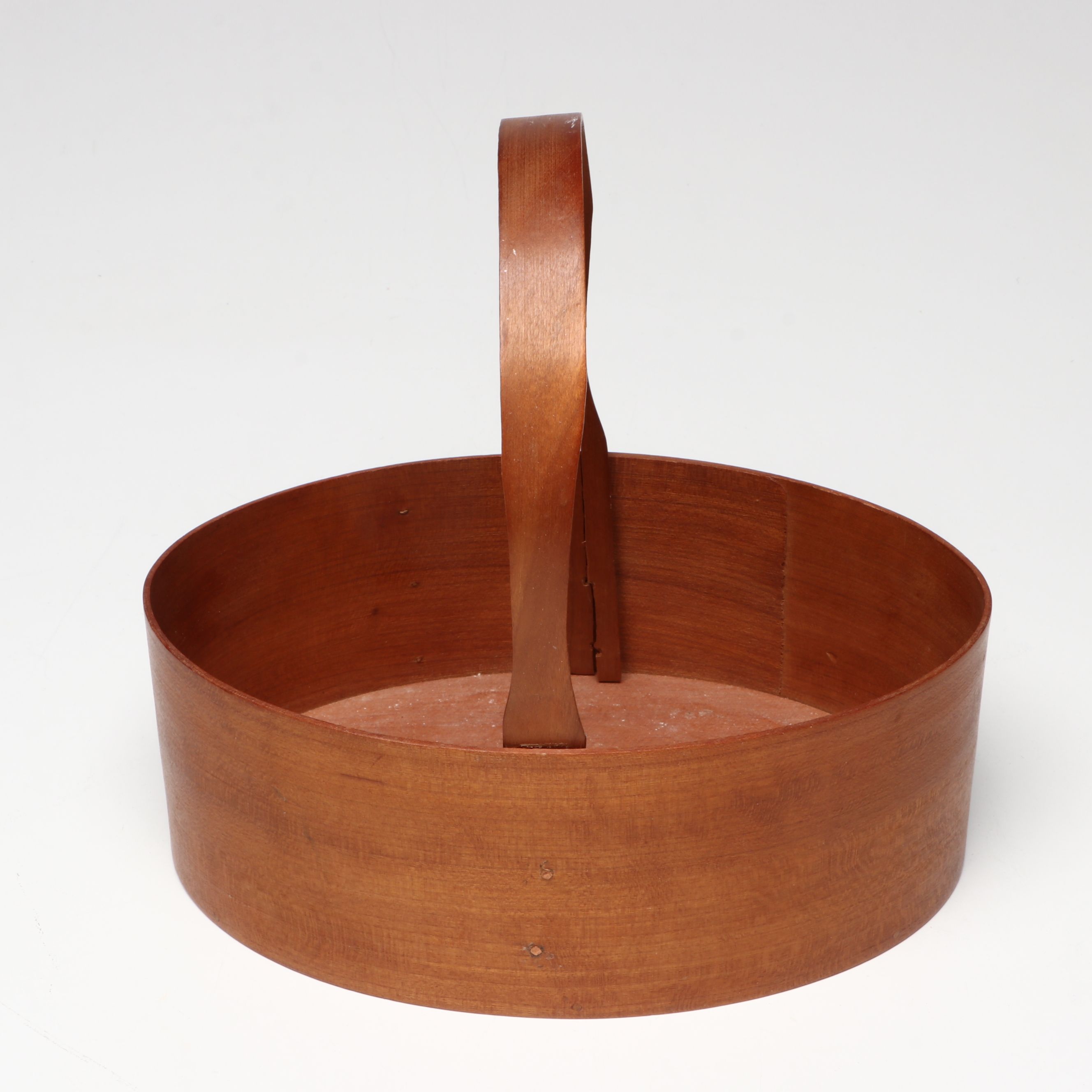 Orleans Carpenters Bentwood Basket with Other Shaker Style Painted Bentwood Box