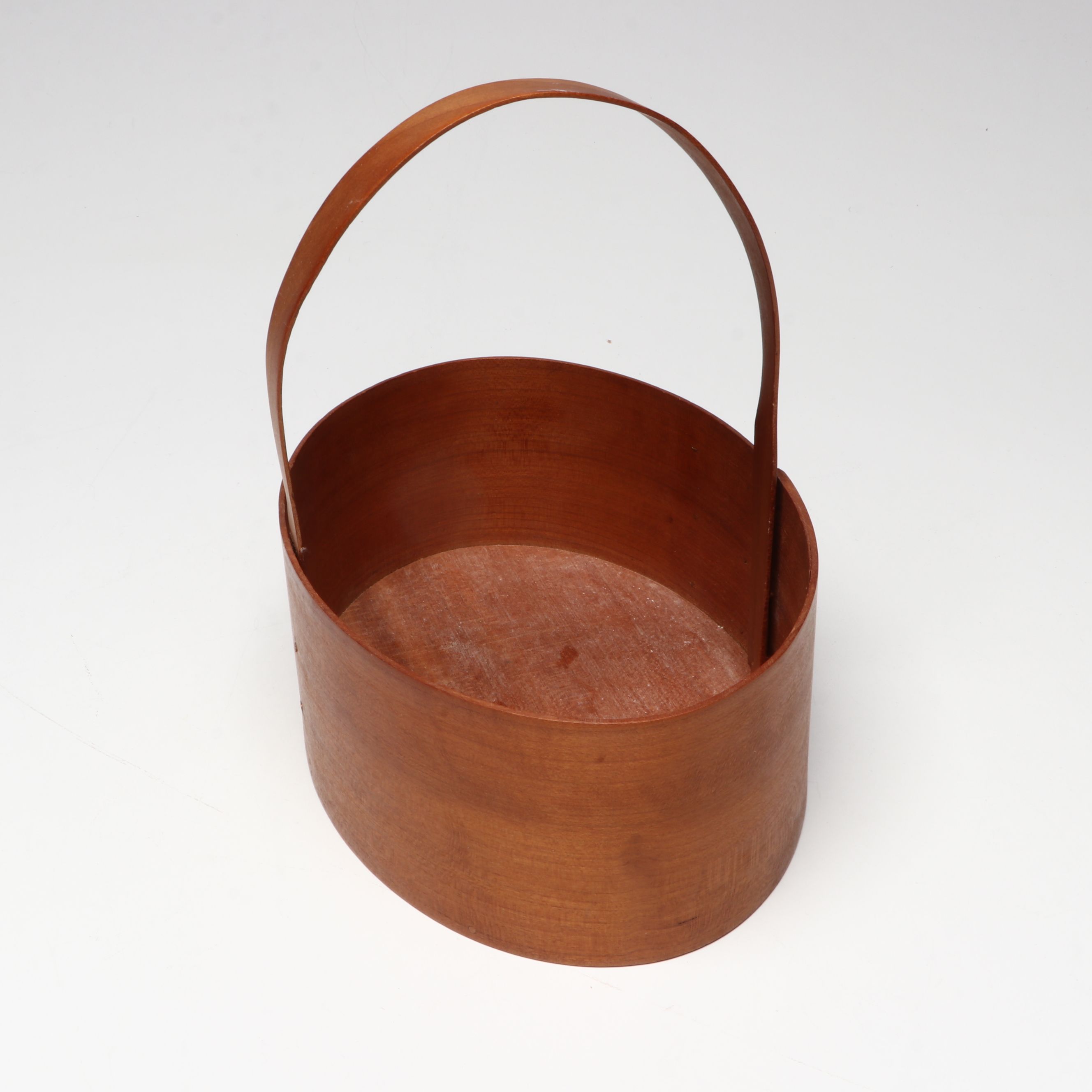 Orleans Carpenters Bentwood Basket with Other Shaker Style Painted Bentwood Box