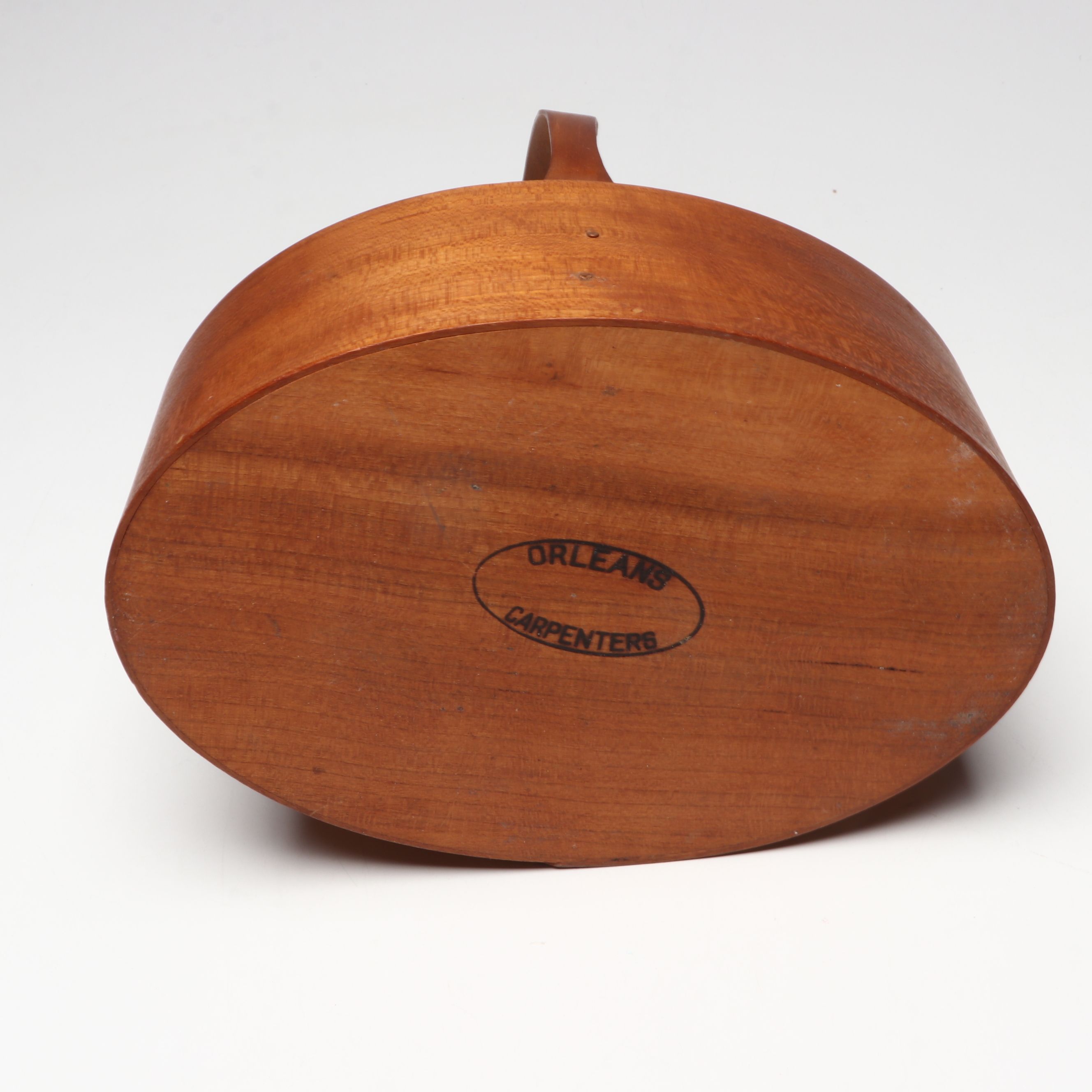 Orleans Carpenters Bentwood Basket with Other Shaker Style Painted Bentwood Box