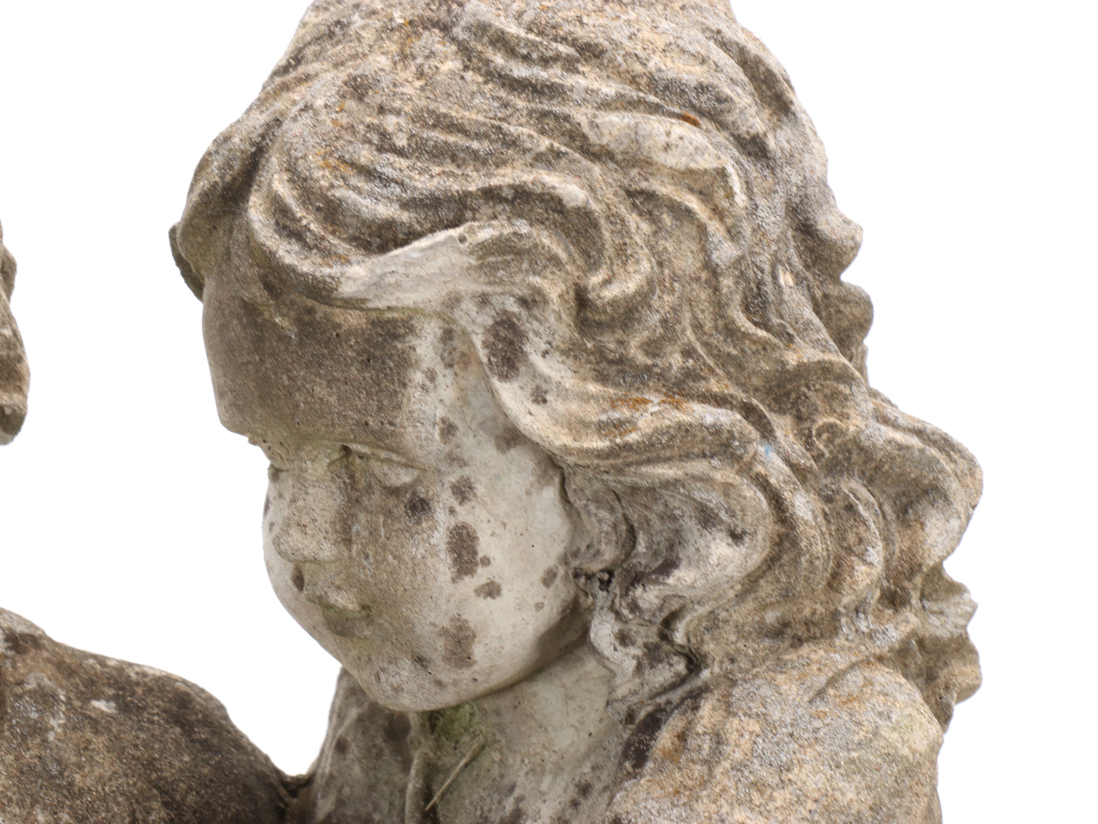 Children Reading Cast Concrete Garden Statue and Bench